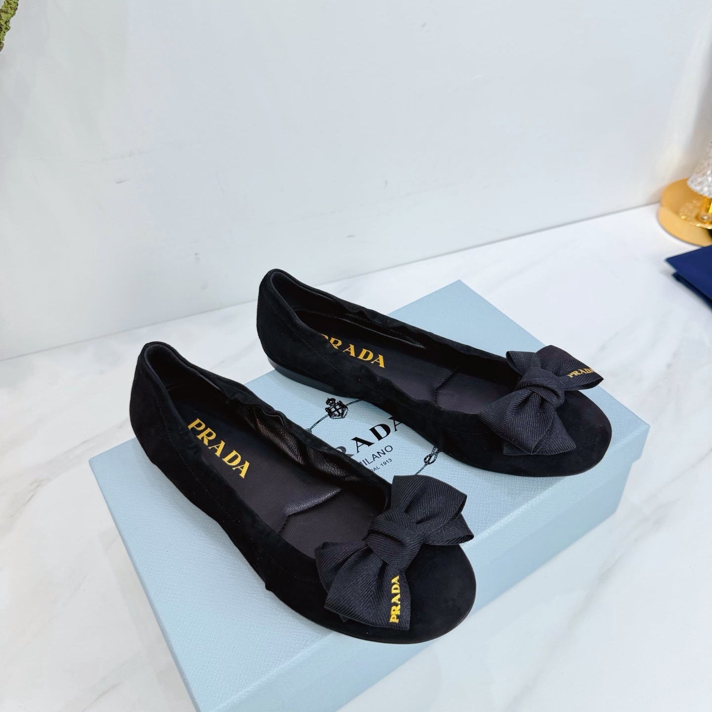 PRA 26SS Ballet Flat Black Suede 592395