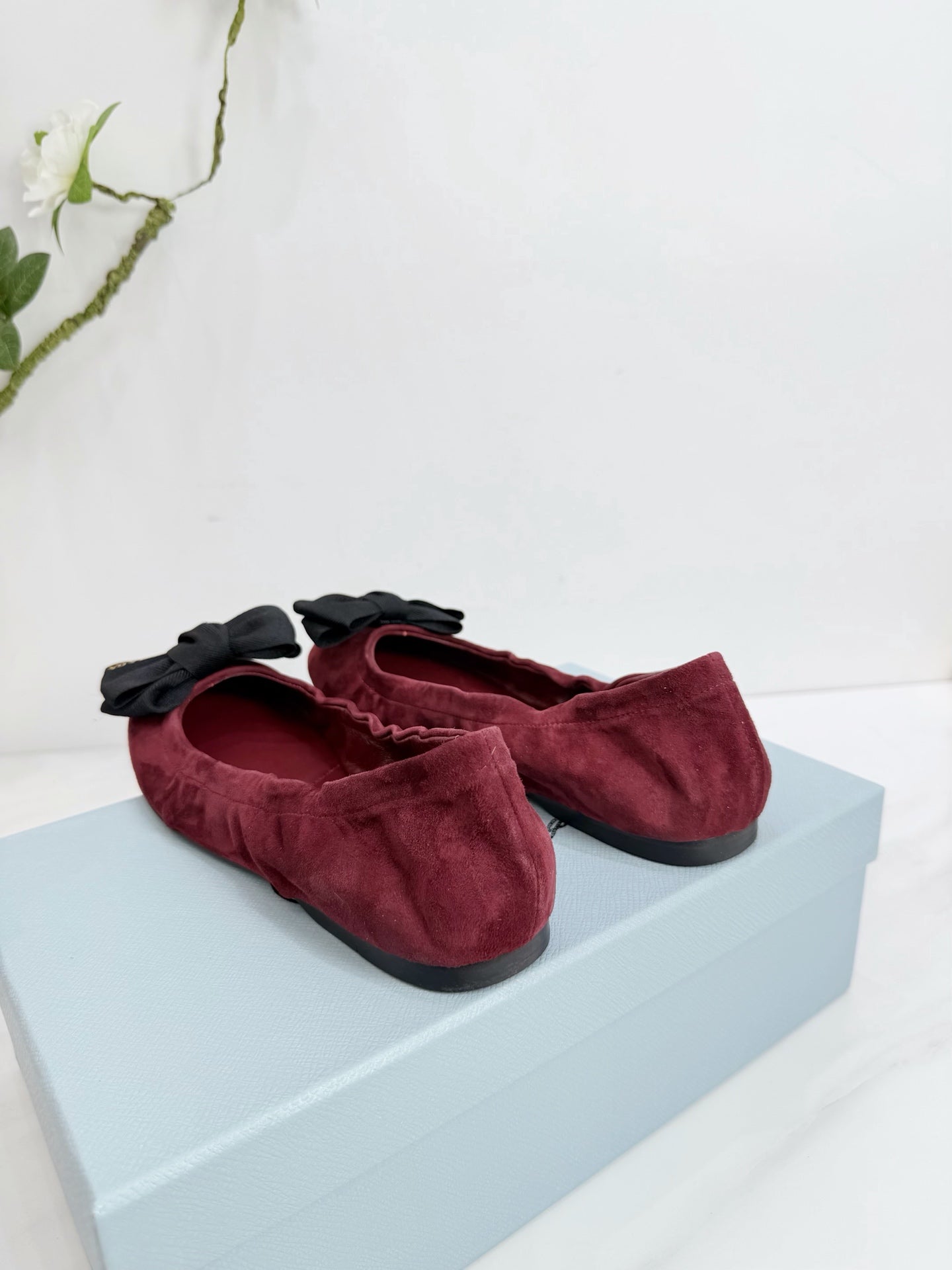 PRA 26SS Ballet Flat Burgundy Suede 592396
