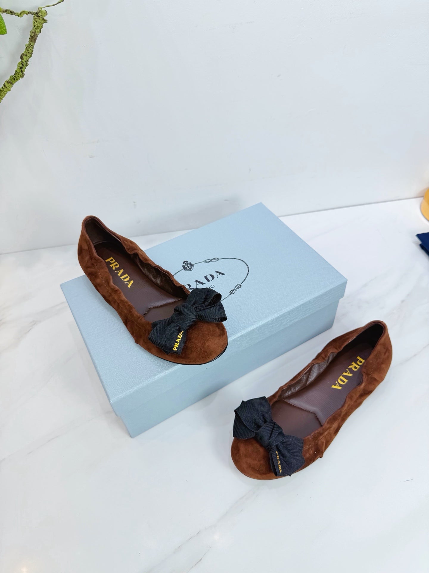 PRA 26SS Ballet Flat Brown Suede 592398