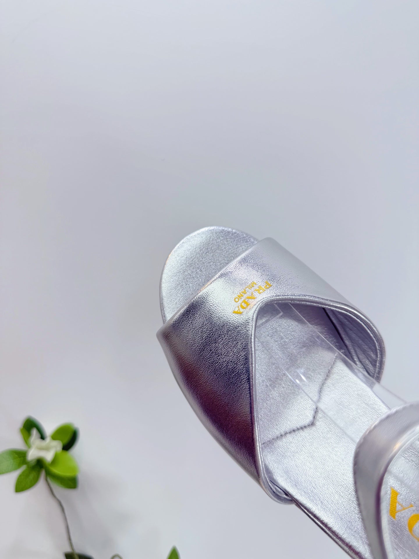 PRA 26SS Platform Sandals 75 Sliver Metallic Sheepskin 592378