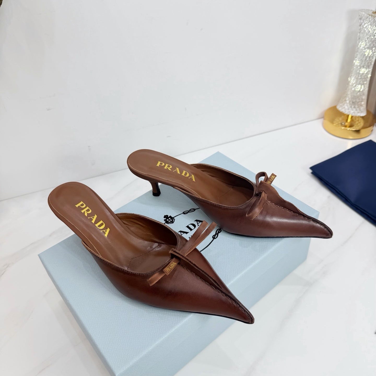 PRA 26SS Hight Heel Mule 55 Brown Cowhide 592400