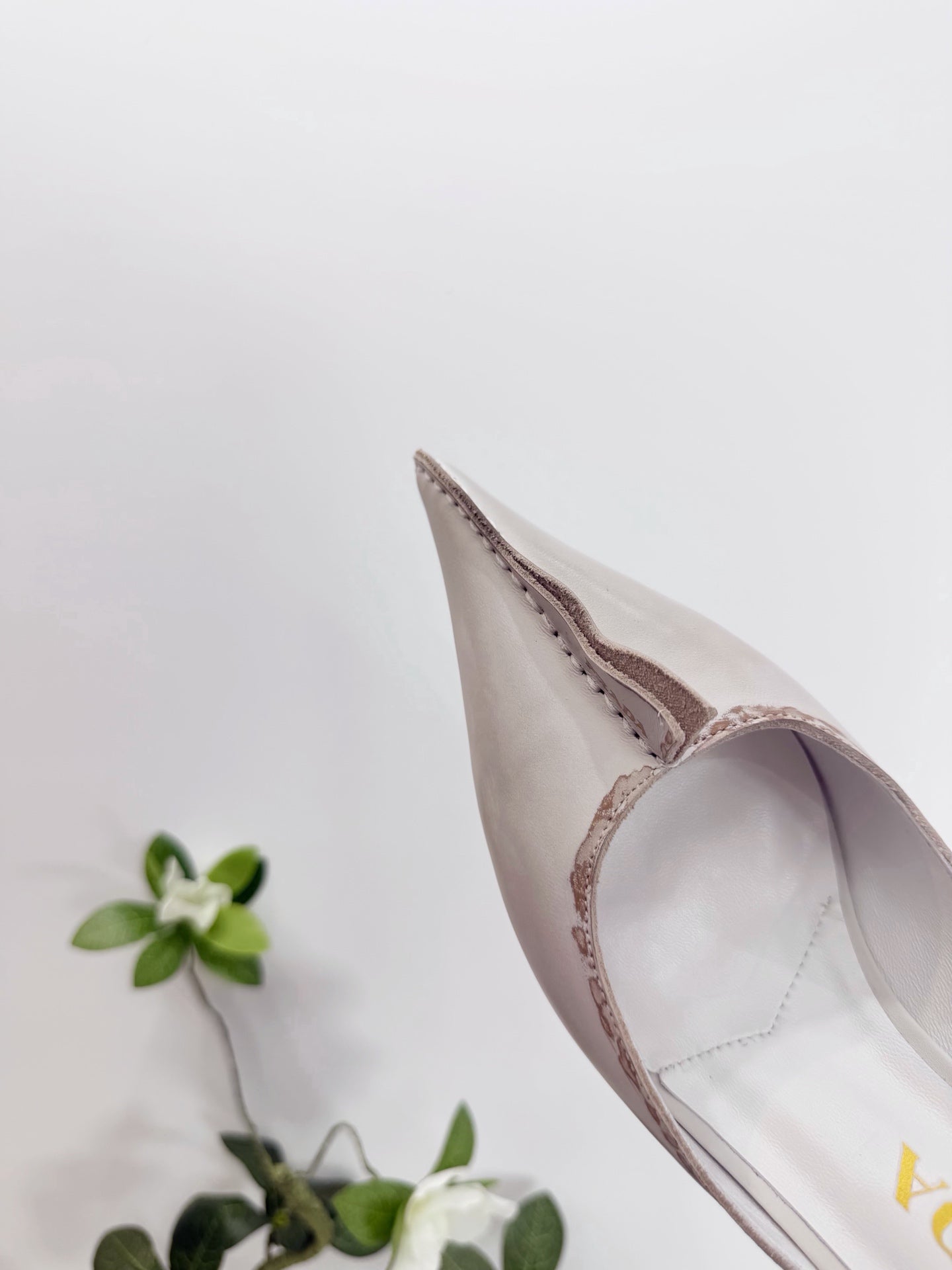 PRA 26SS High Heel Mule 55 Ivory Beige Cowhide 592409