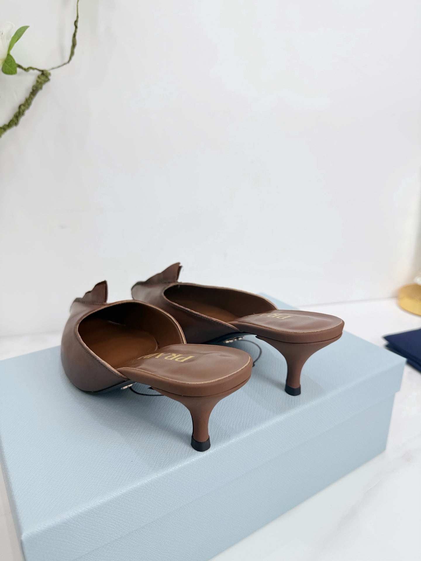 PRA 26SS High Heel Mule 55 Brown Cowhide 592410