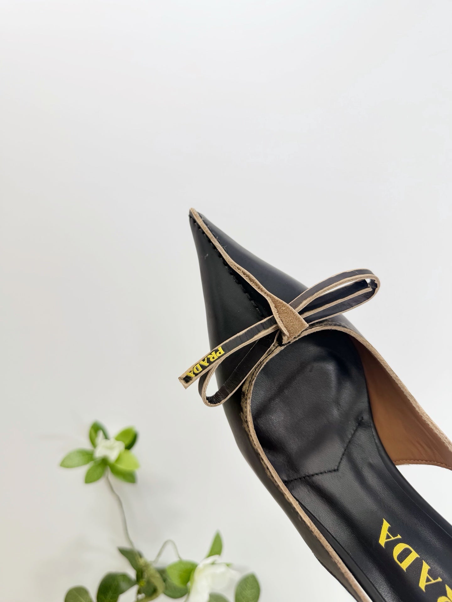 PRA 26SS Slingback 55 Black Beige Cowhide 592402