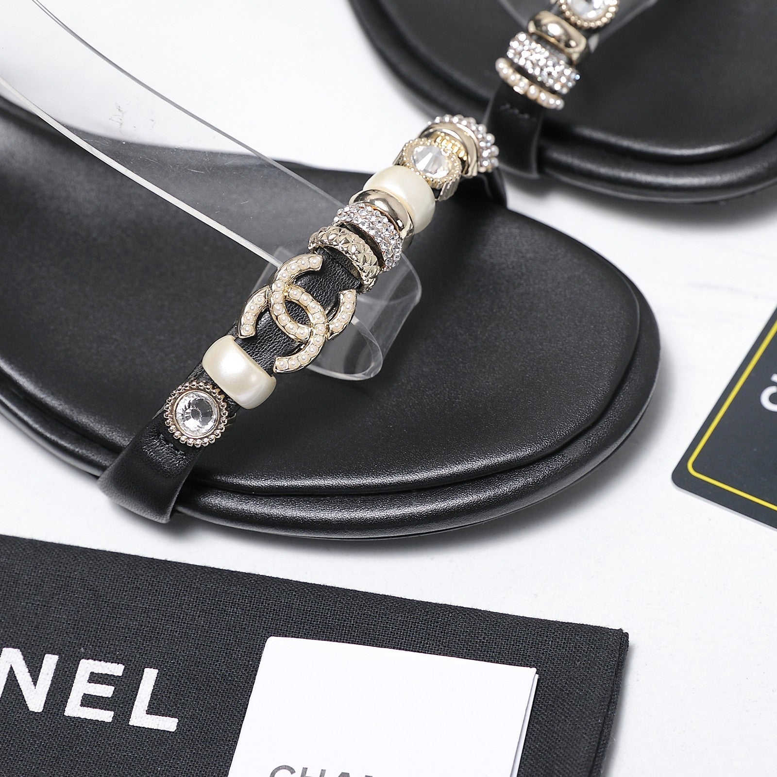 Chanel 2026 Sandals 25mm Black Cowhide 758397