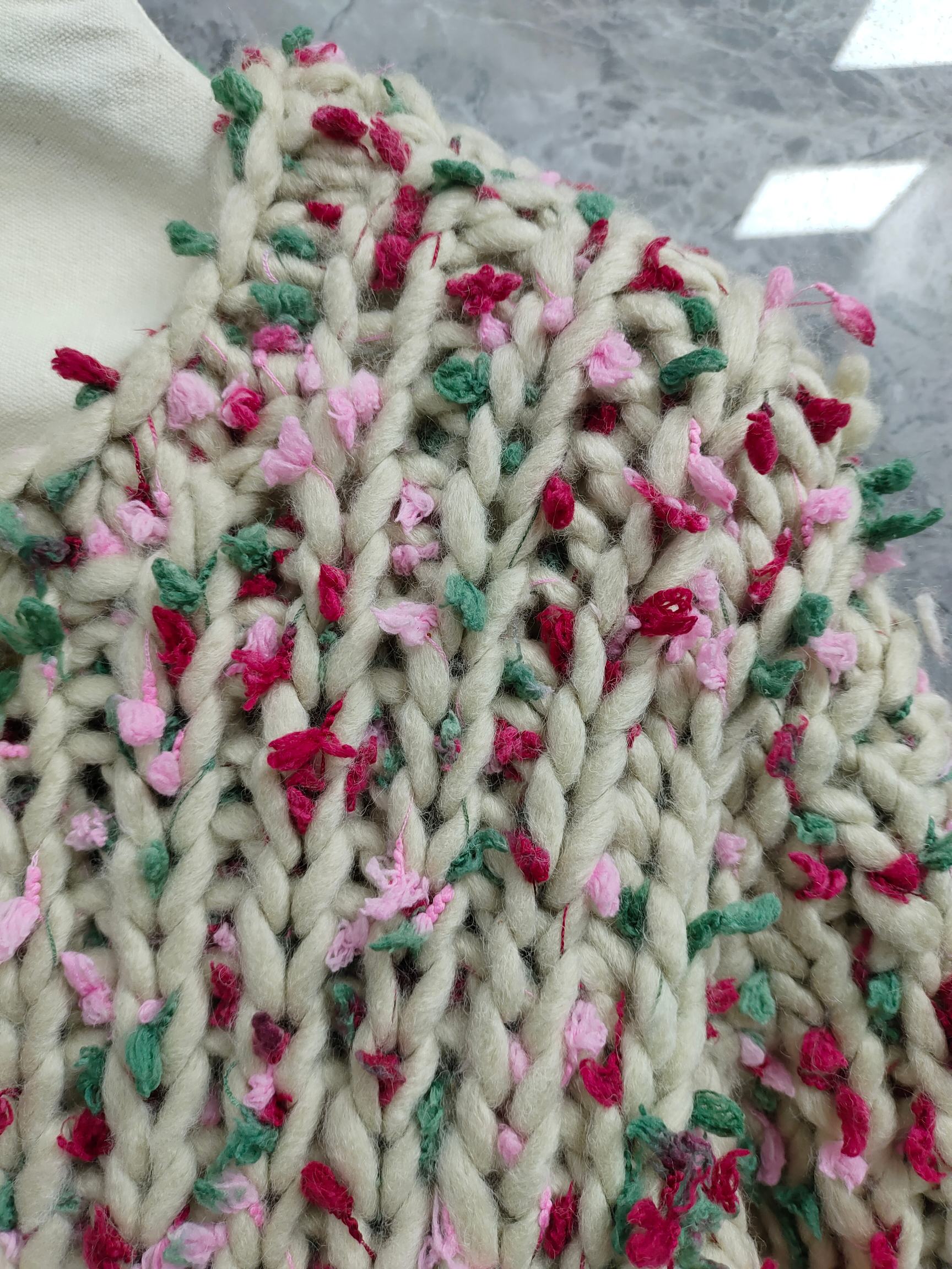 Chanel 2025 Hand-crocheted Cardigan Multicolor Cashmere 327002