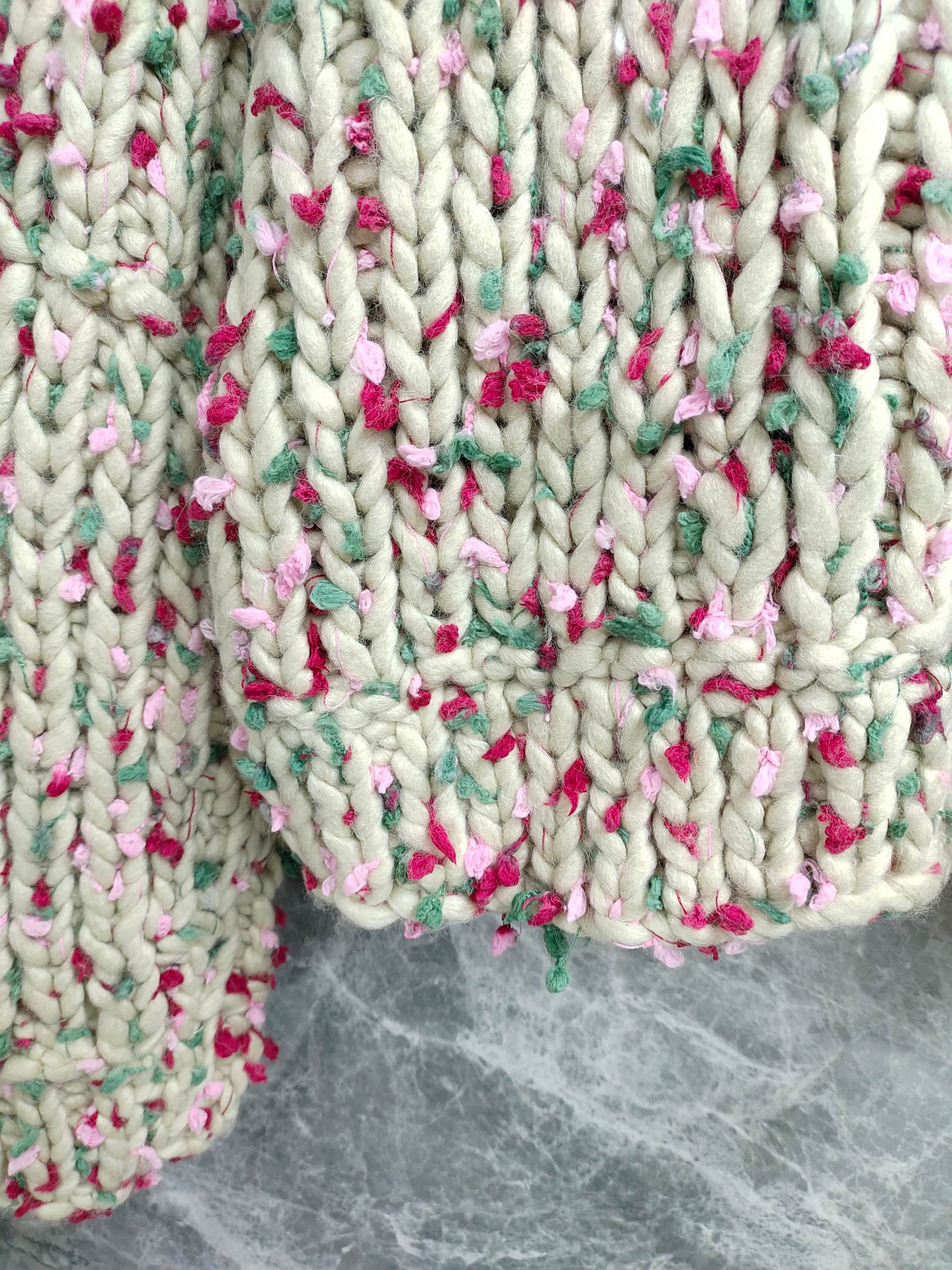 Chanel 2025 Hand-crocheted Cardigan Multicolor Cashmere 327002