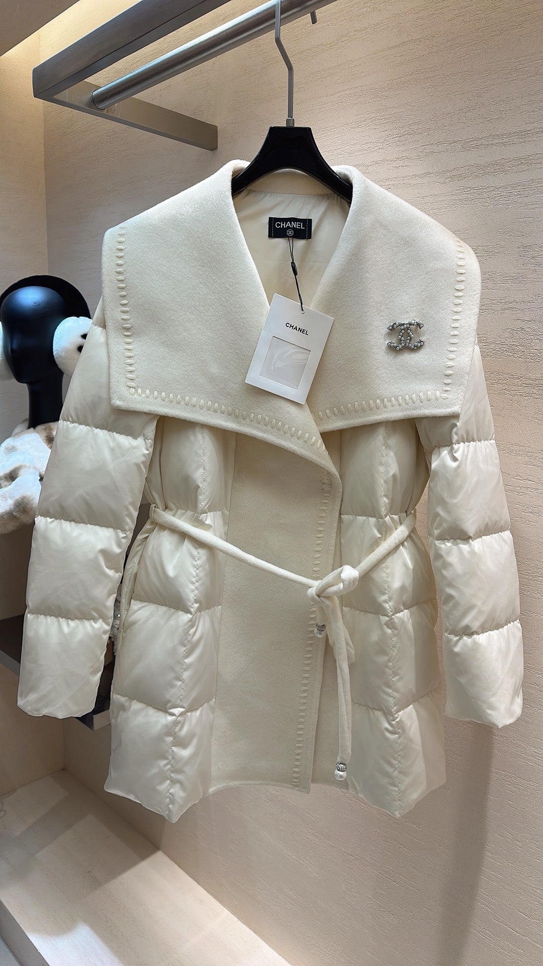 Chanel 2025 Down Jacket Cream Polyester