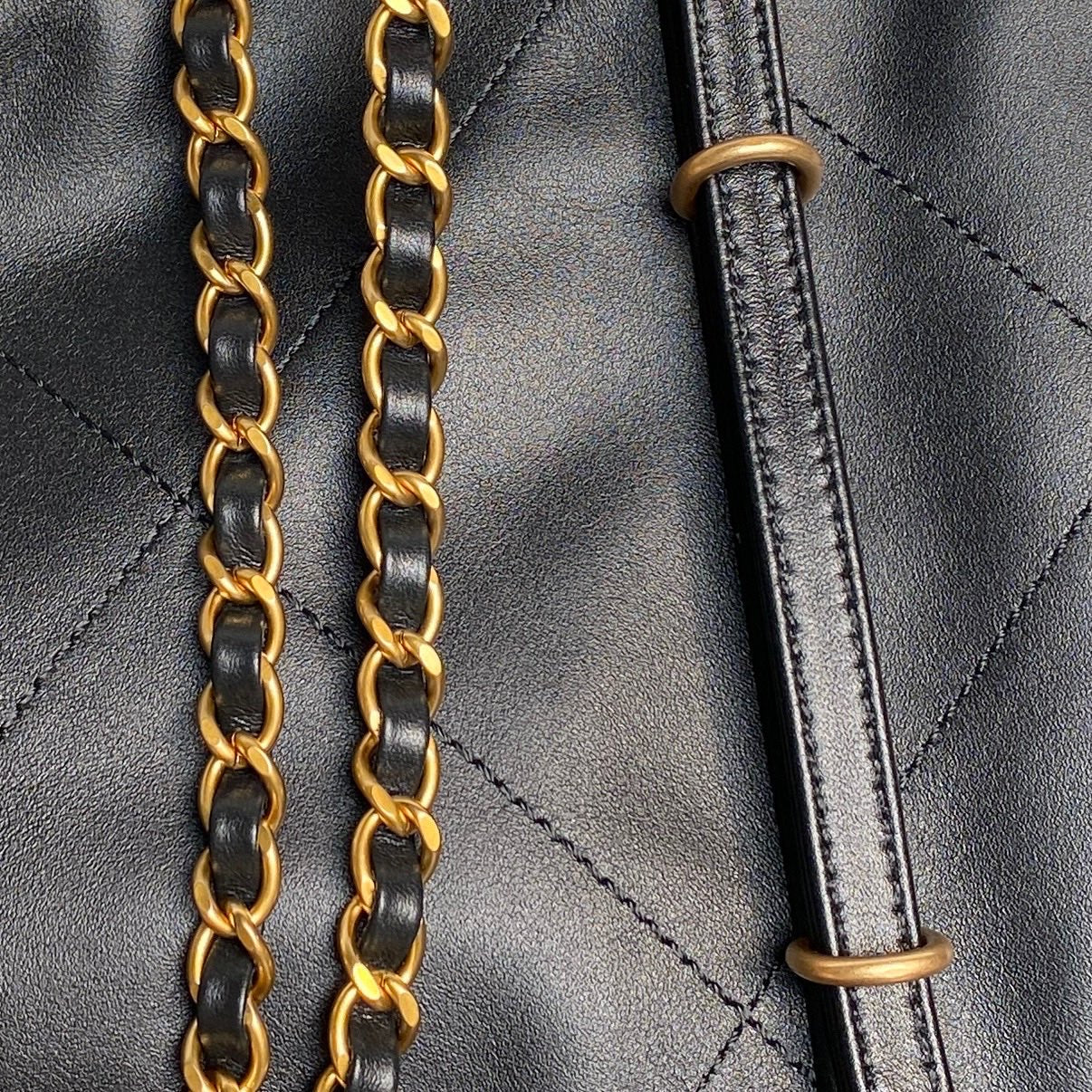 Chanel 2025 Maxi Hobo Bag 47cm Black Soft Calfskin 322113