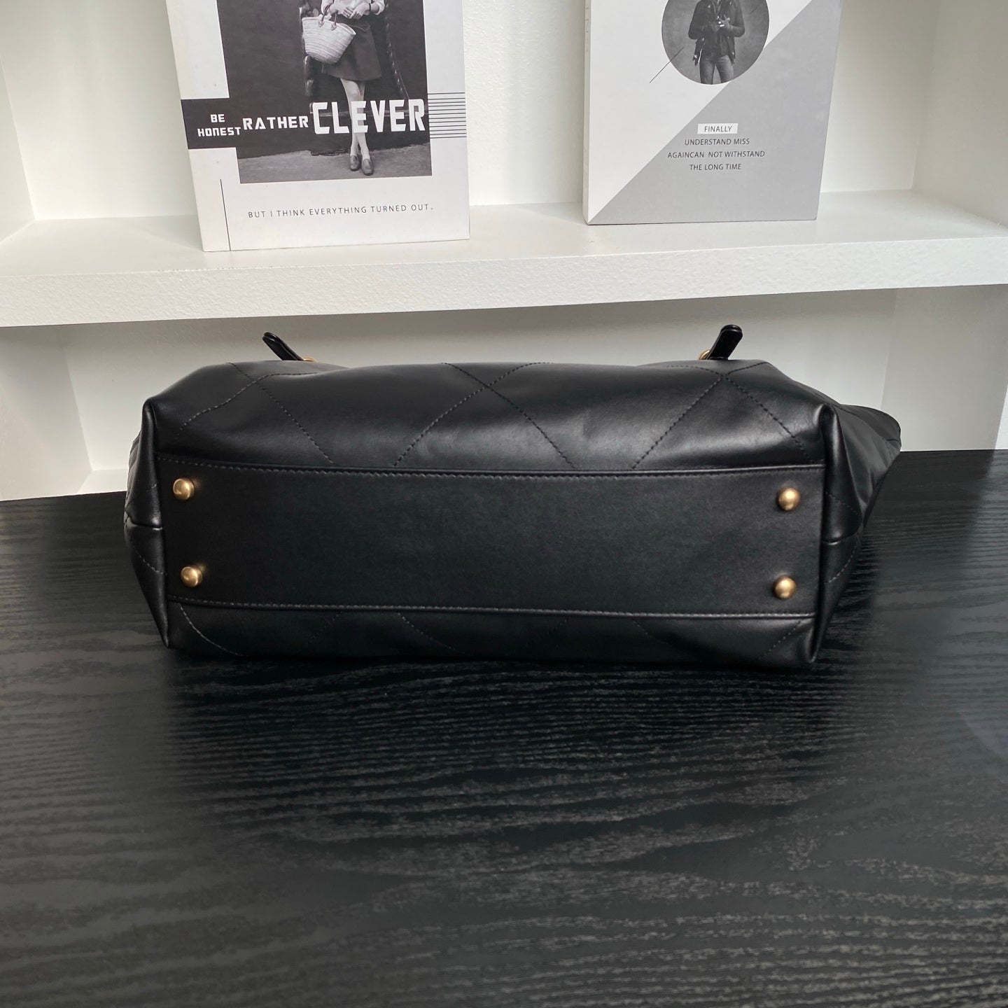 Chanel 2025 Maxi Hobo Bag 47cm Black Soft Calfskin 322113