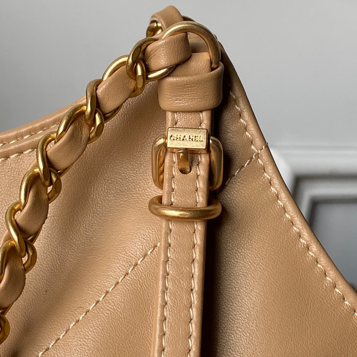 Chanel 2025 Bag 28cm Beige Calfskin 318241