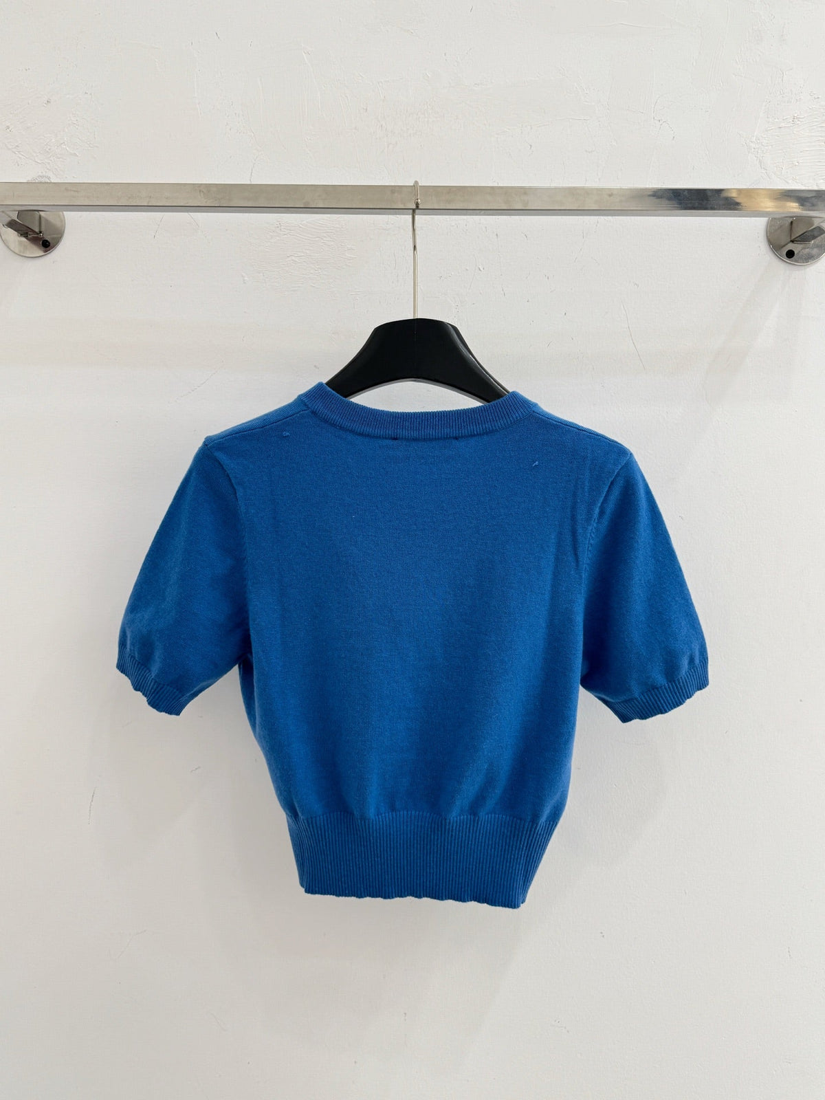 Miumiu 2026 V-neck Short Sleeved Shirt Wool 341139