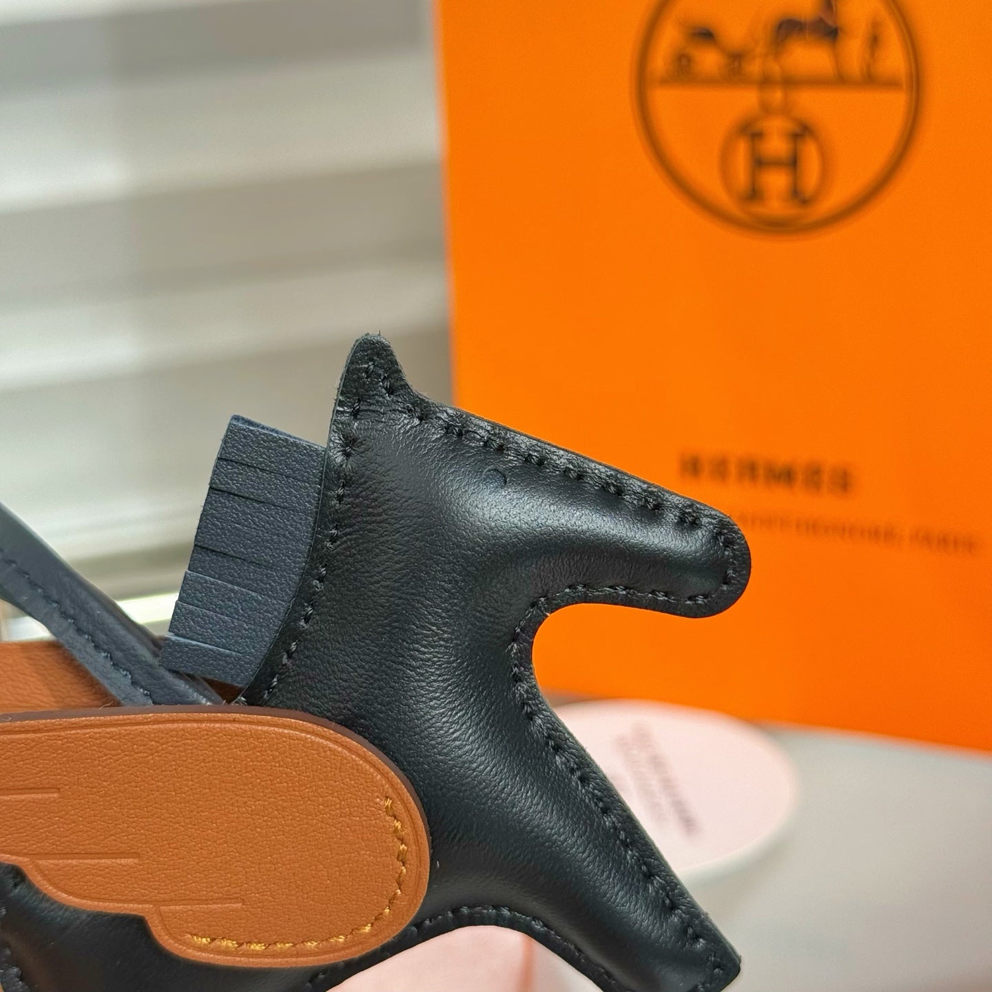 HM Rodeo Pegase PM Charm Black mix Brown Lambskin