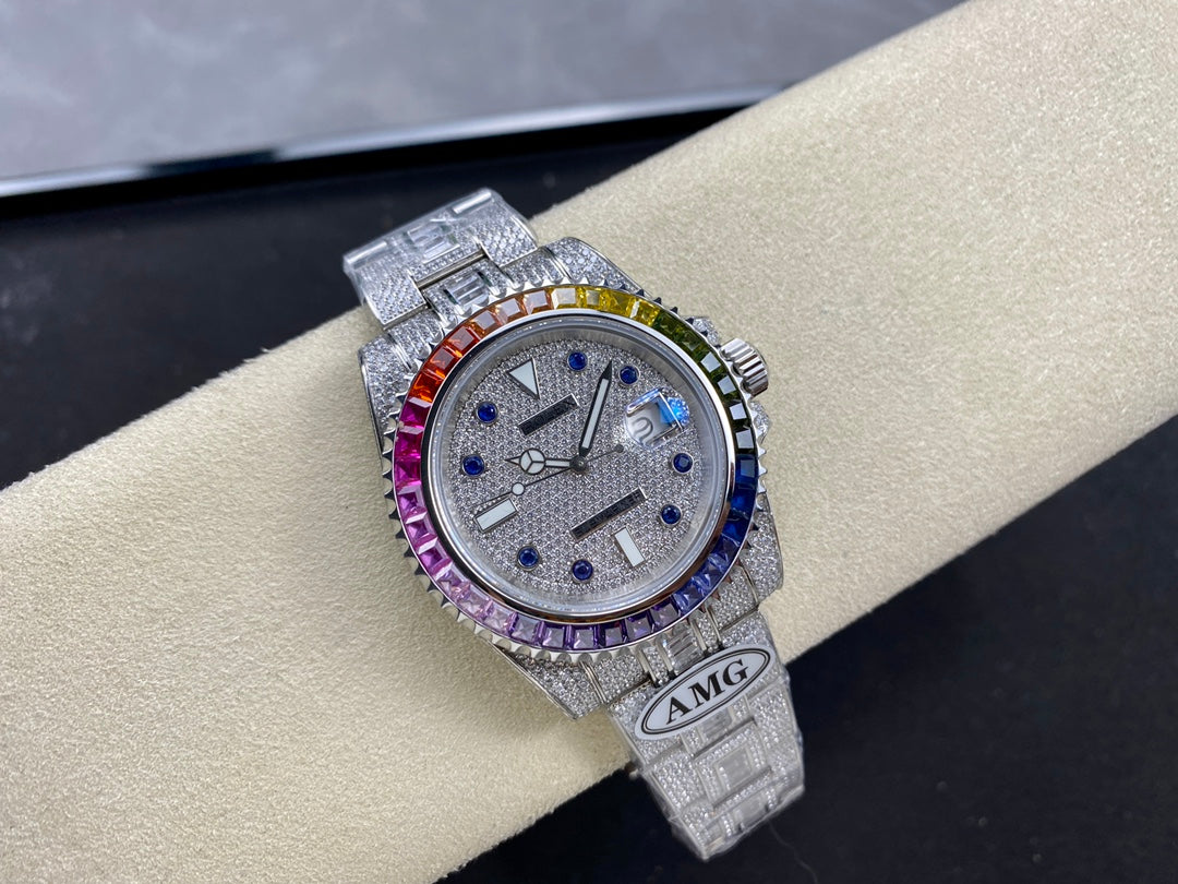 Rolex Submariner Date Rainbow Full Diamond