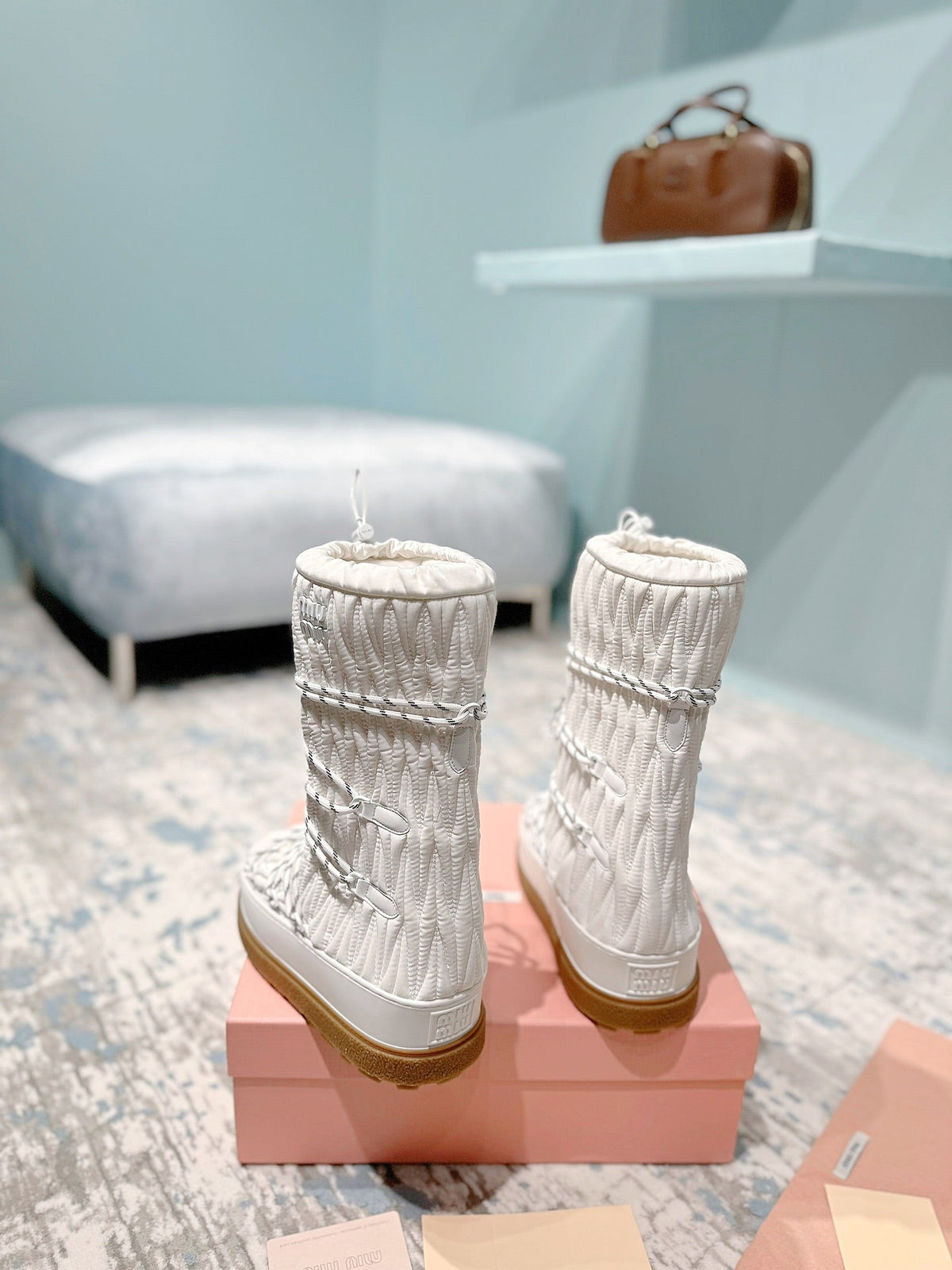 Miu Miu 2026 Snow Boots Wool Nylon 148907