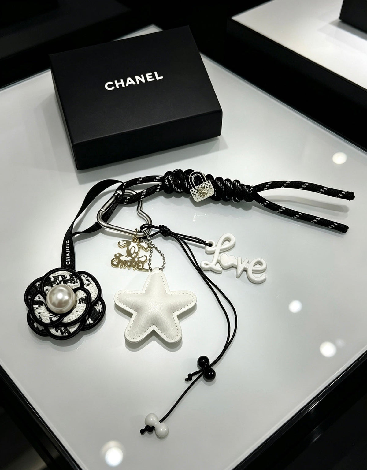 Chanel Bag Charm With Flower And Star