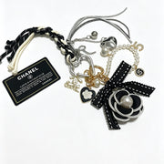 Chanel Black Camellia Flower Charm