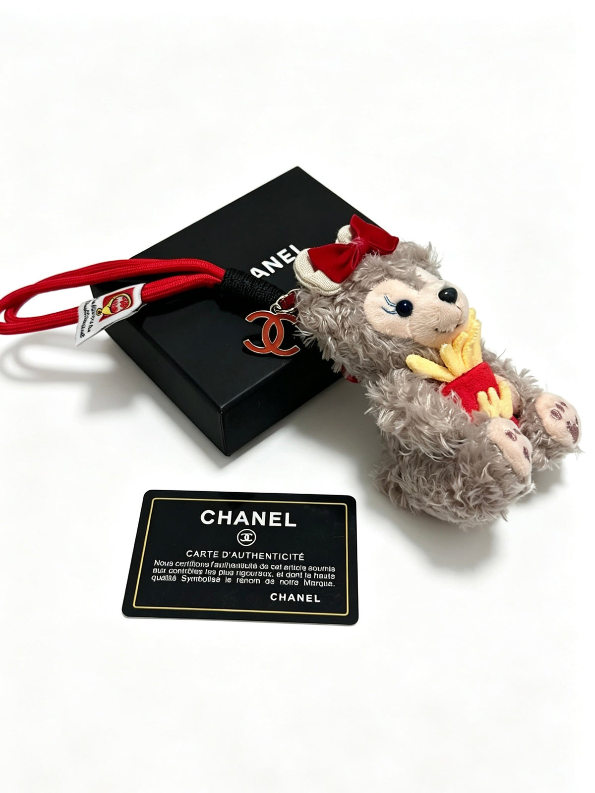 Chanel Plush Bear Charm With Potato Chips