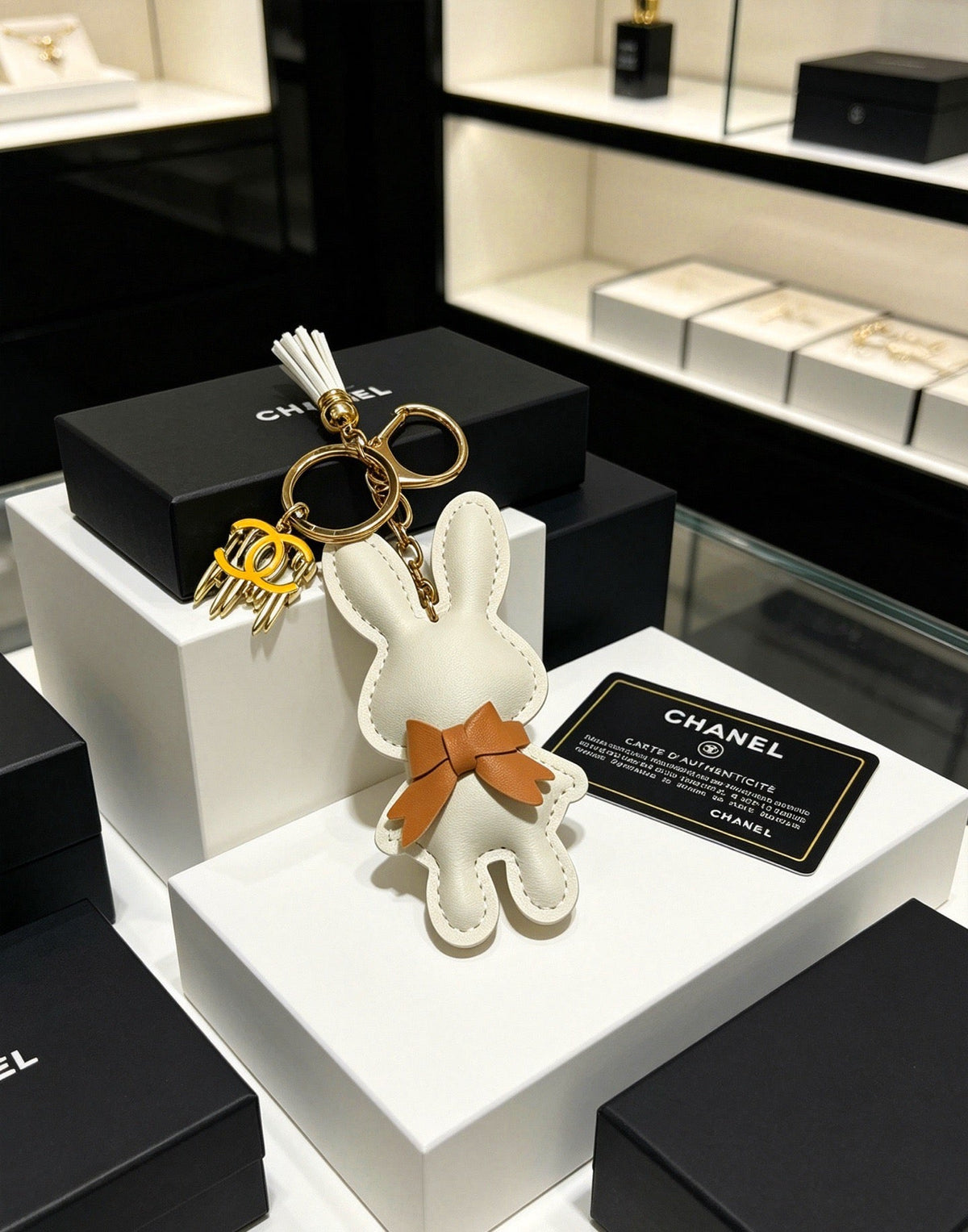 Chanel White Rabbit Charm