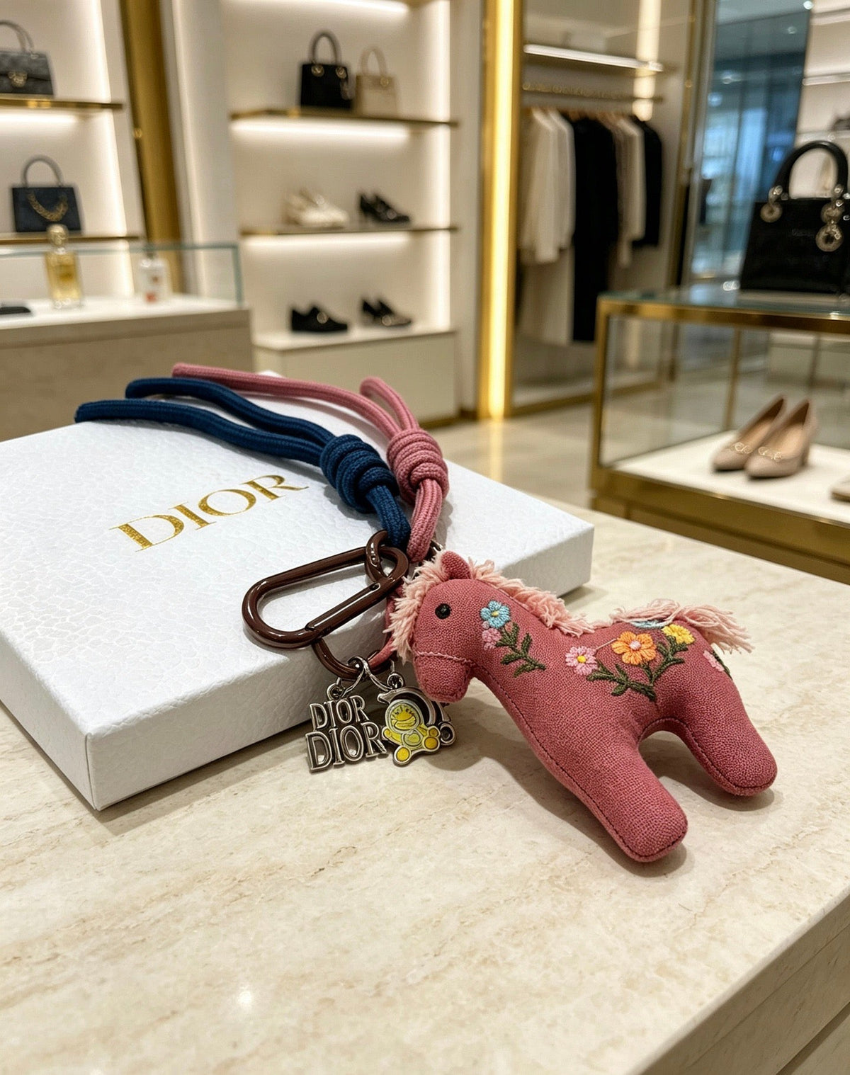 Dior Pink Horse Charm