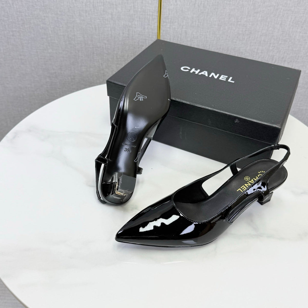 Chanel 2026 Slingback Patent Leather 904478