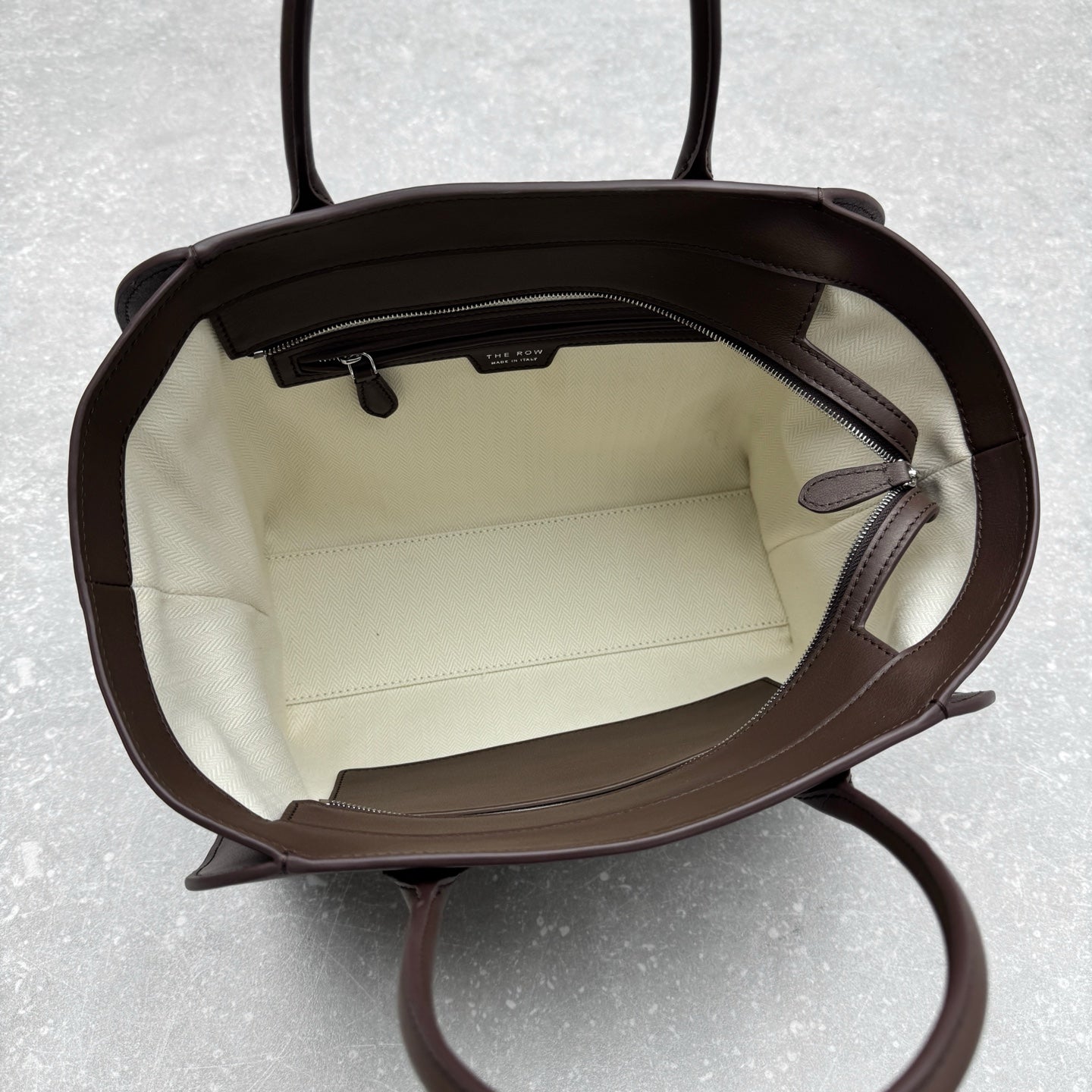 The Row 2025 Marlo  Bag Chocolate Leather