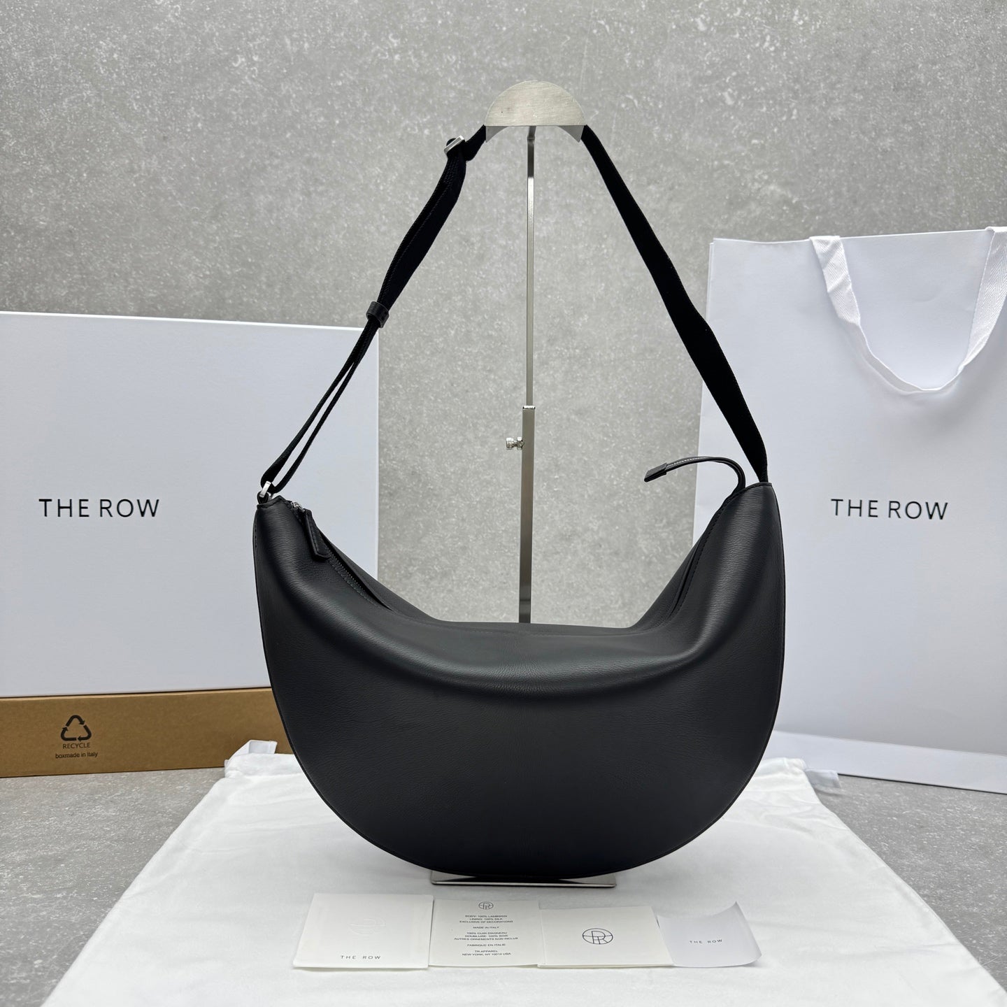 The Row 2025 Jouve Bag 46cm Black Calfskin