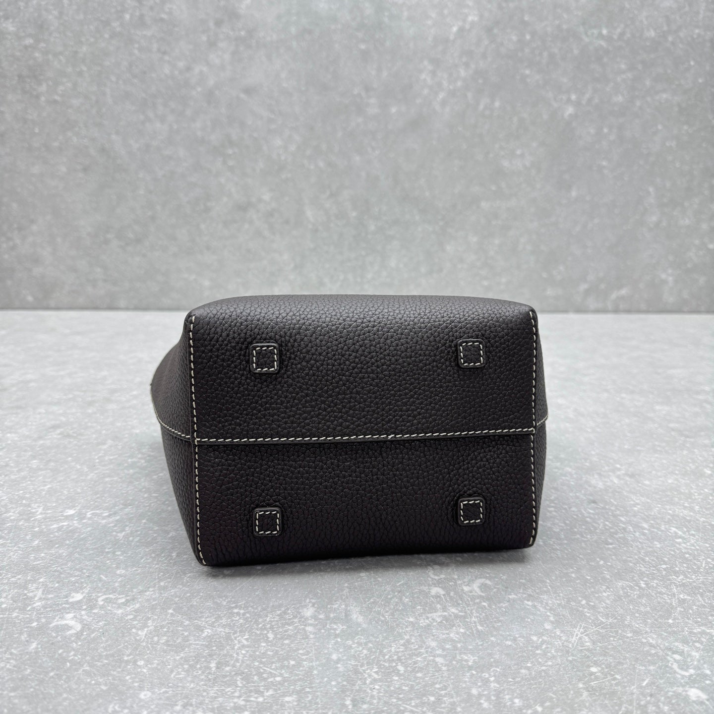 The Row 2025 Park Tote Stitch Bag Dark Brown 22cm Leather