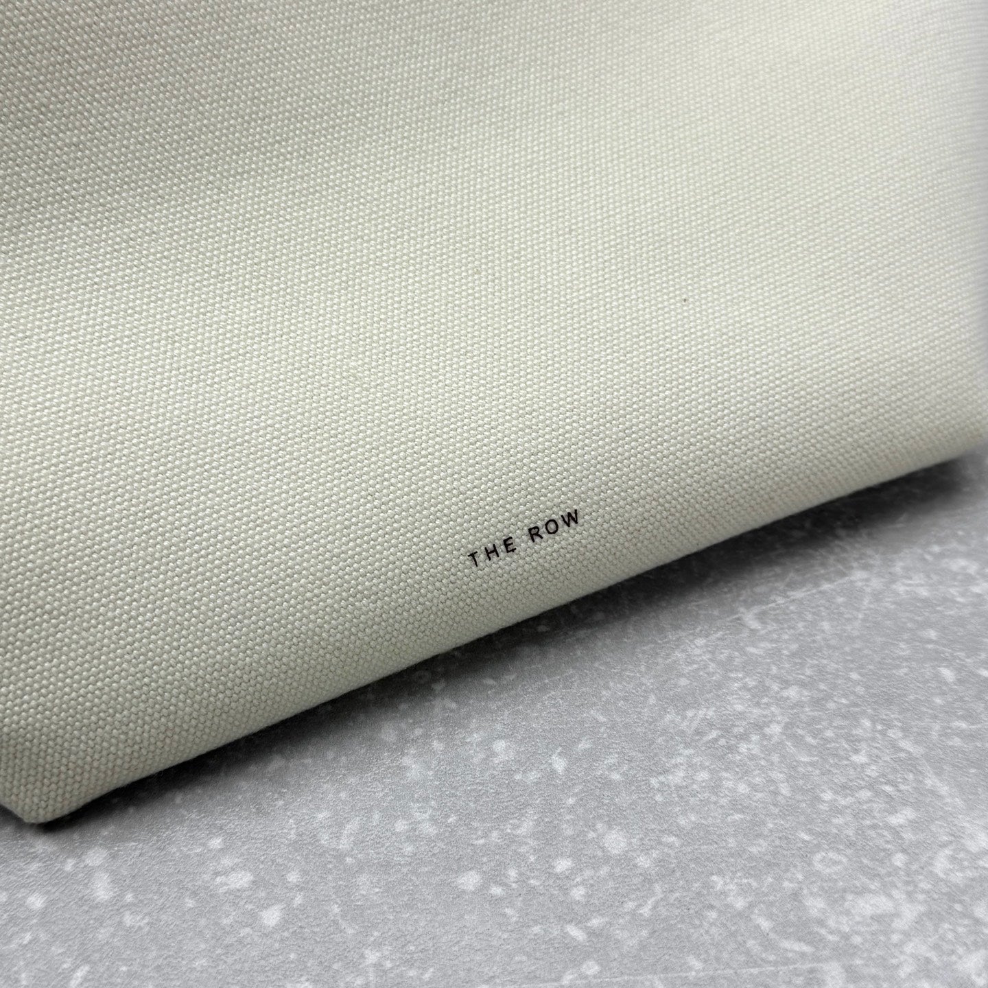 The Row 2025 N/S Park Tote Bag 30cm White Leather Canvas