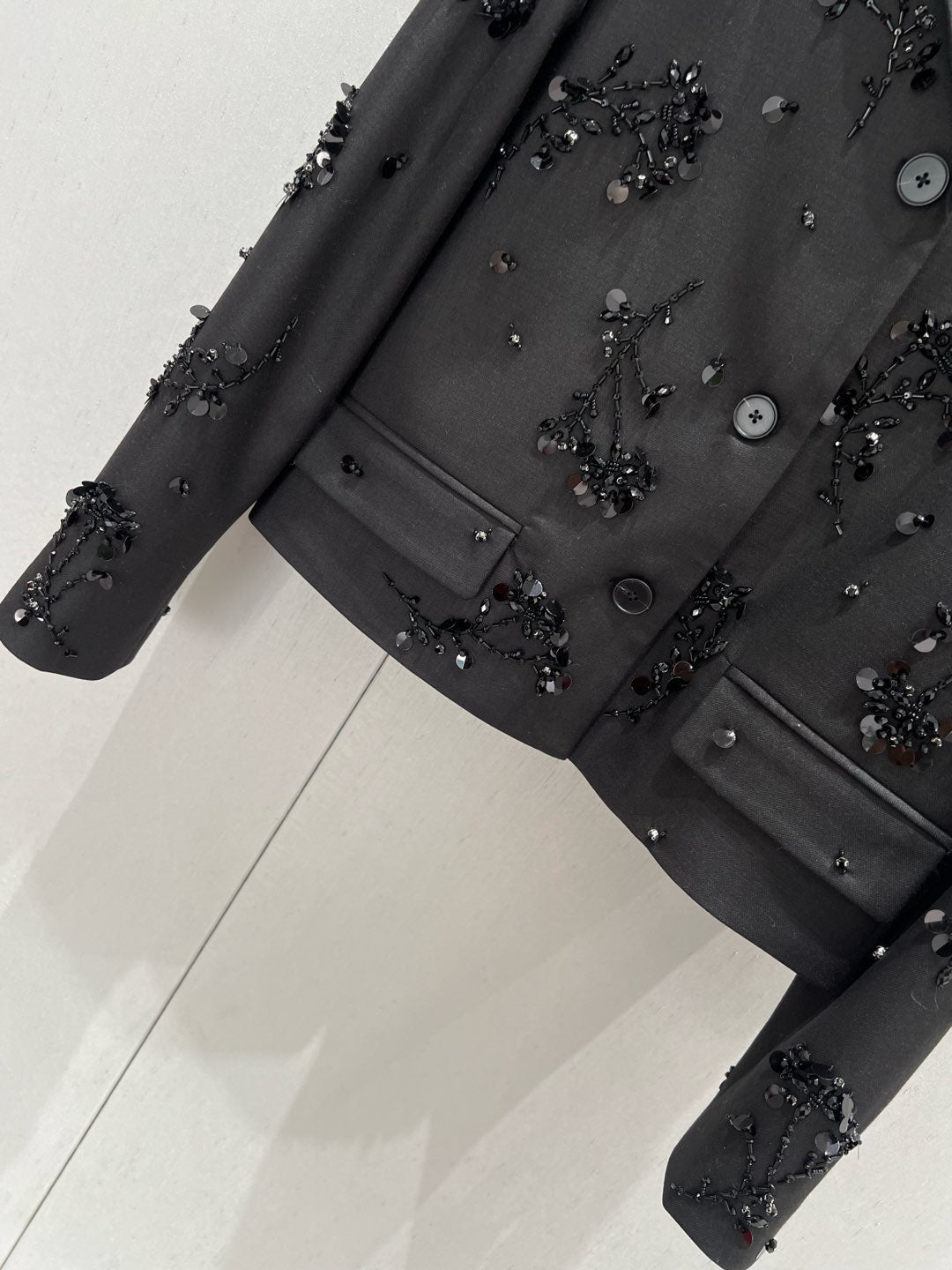Miu Miu Short Suit Jacket Black Chemical Fiber