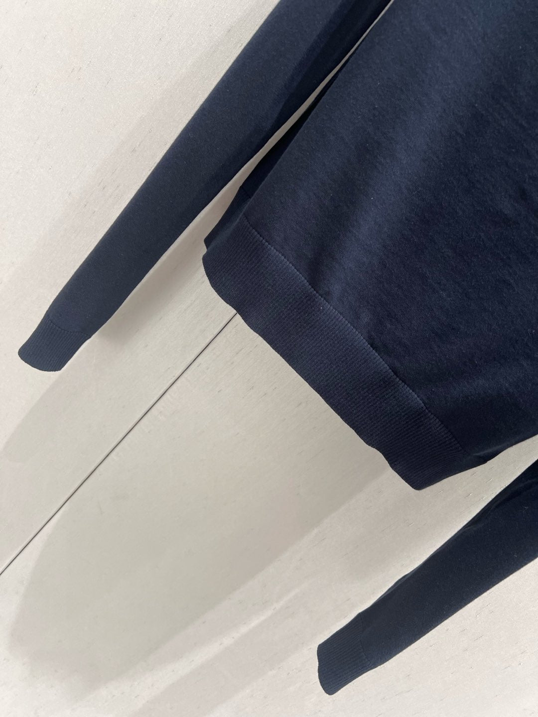 Miu Miu 25 Long-sleeved Top Navy Blue Cashmere