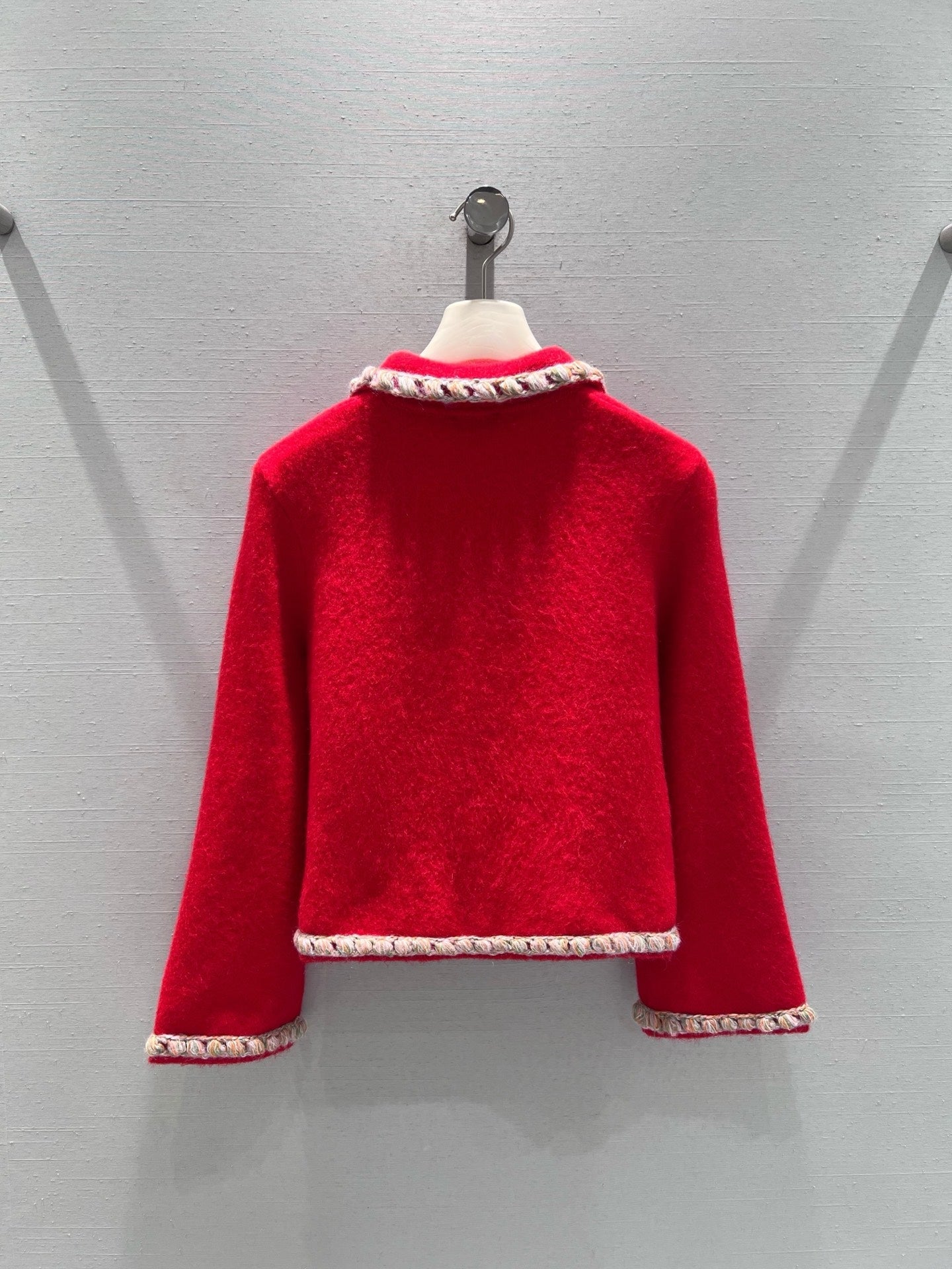 CC 26 Short Jacket Red White Wool 340296