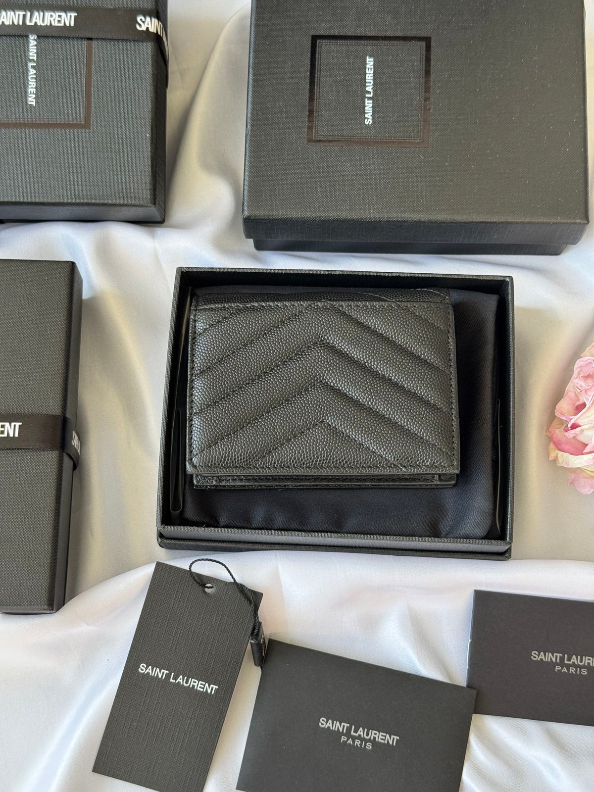 YSL Wallet Black Cowhide 240570