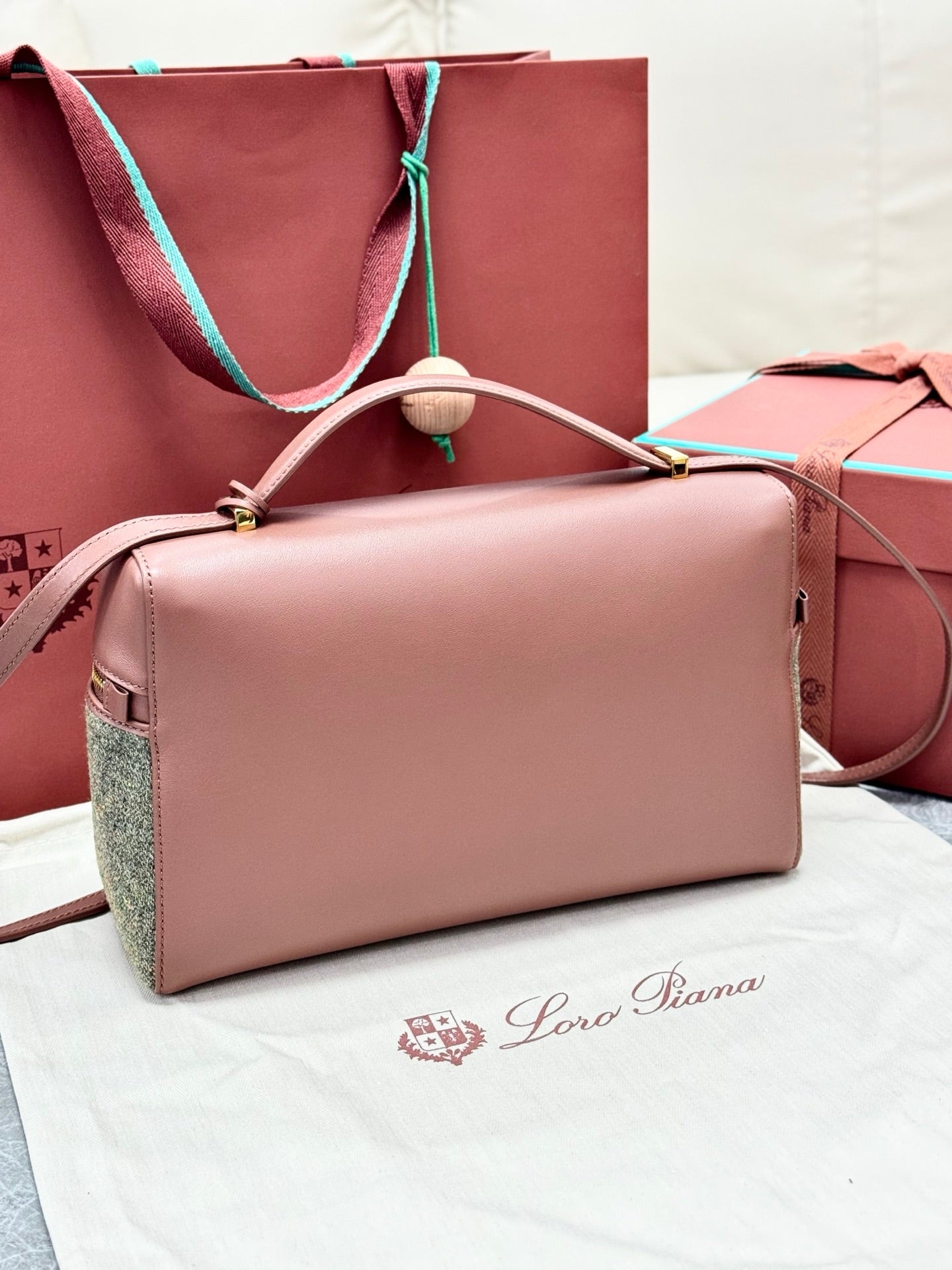 LP 2026 Extra Bag L27 Countryside Sage mix Burnt Tan Wool Leather