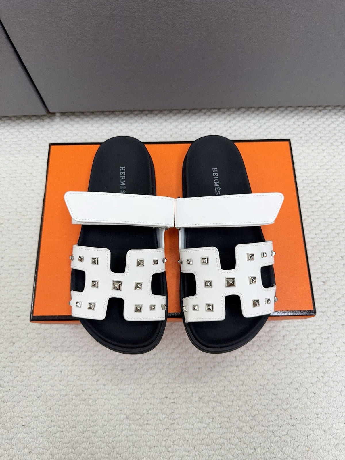 Hermes 2026 Chypre Sandal With Studs Cowhide 779049