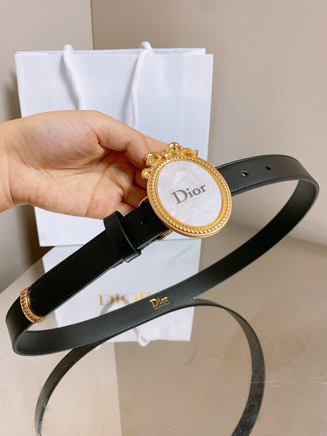 Dior 2026 Dior Médaillon 7cm Belt Buckle 25mm Leather 216226