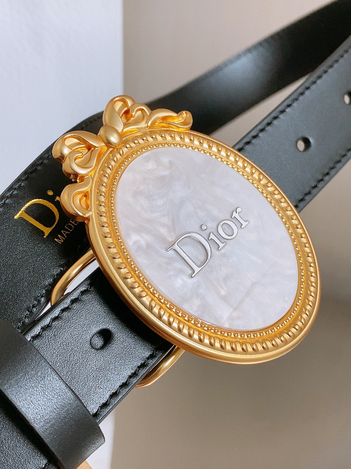 Dior 2026 Dior Médaillon 7cm Belt Buckle 25mm Leather 216226