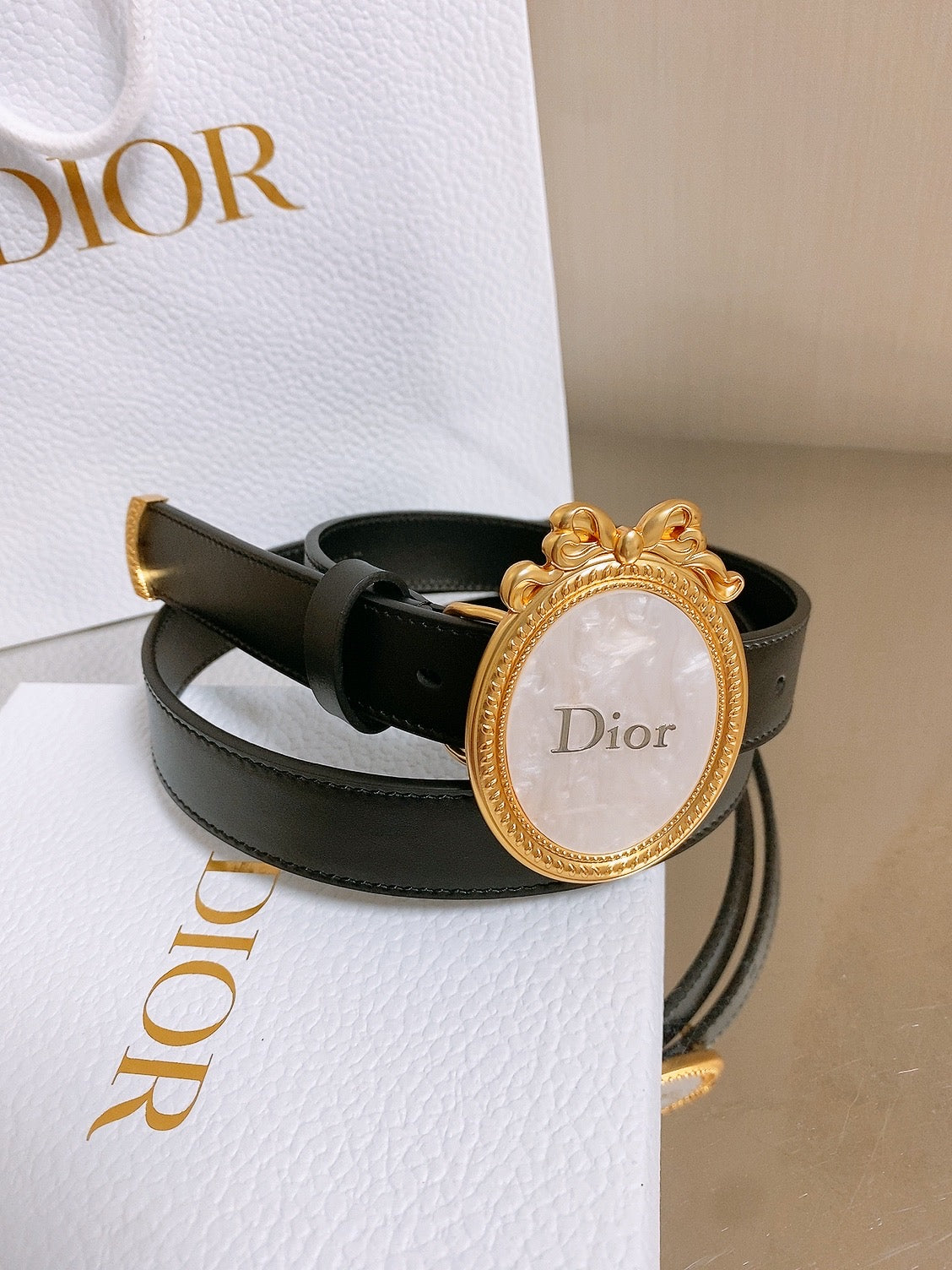 Dior 2026 Dior Médaillon 7cm Belt Buckle 25mm Leather 216226