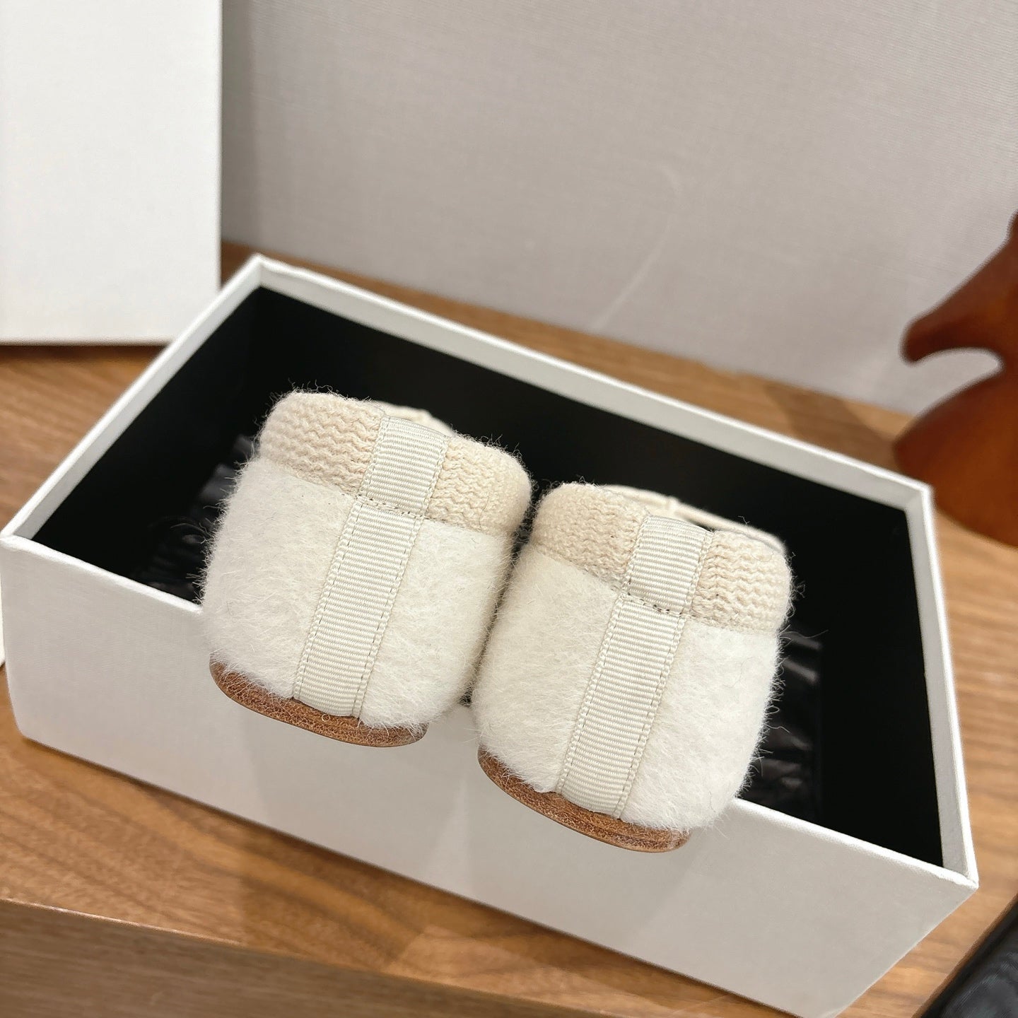 Celine 25 Ballet Flat White Blend Knitted Wool 541480