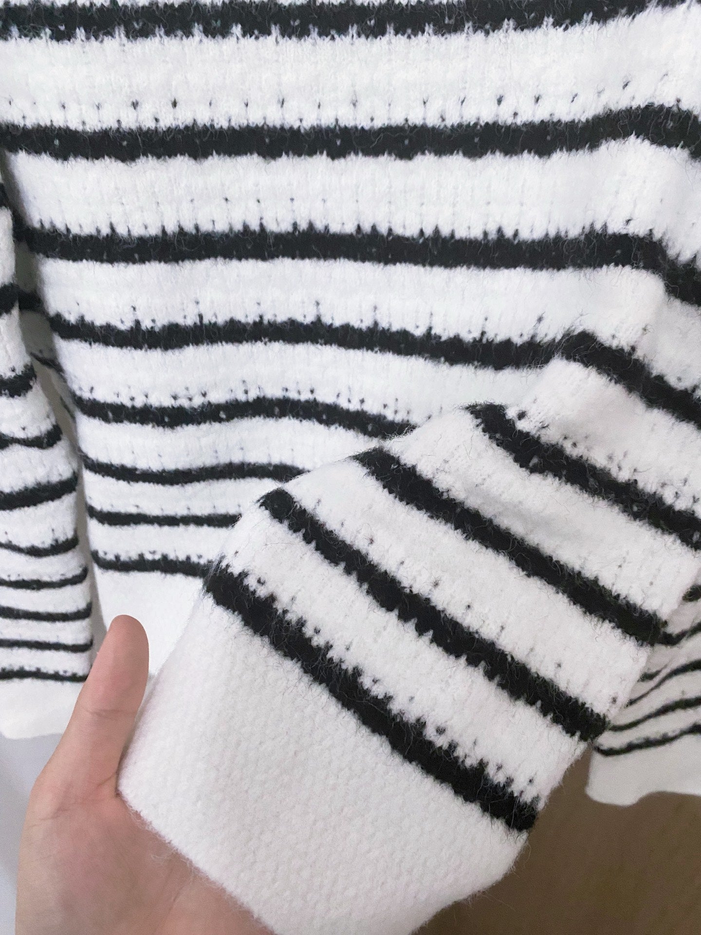 Chanel 2025 Striped Long Sleeve Sweater Wool 727133