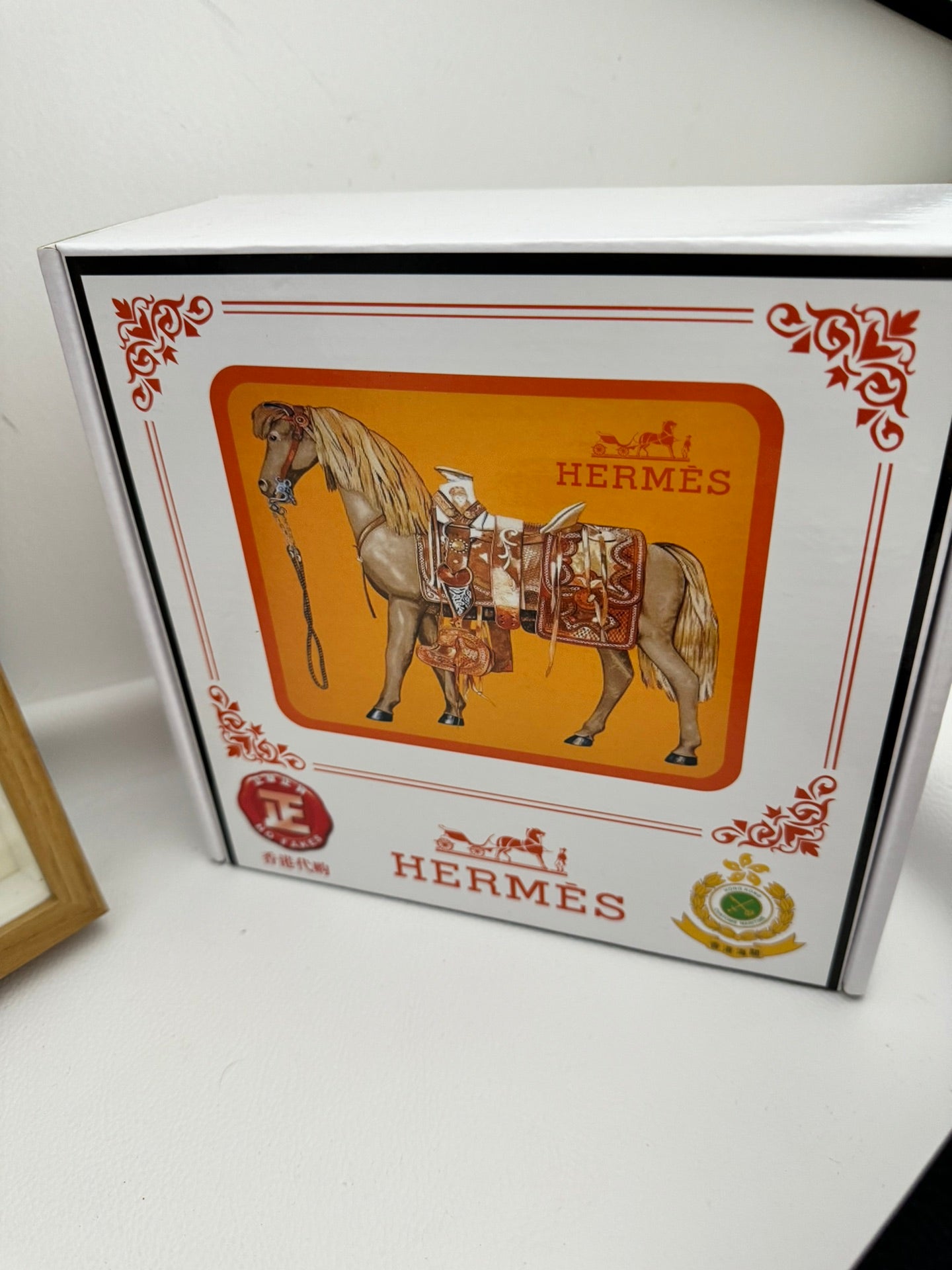 HM Belt 38mm Black Red Cowhide Leather Sliver Buckle 619013