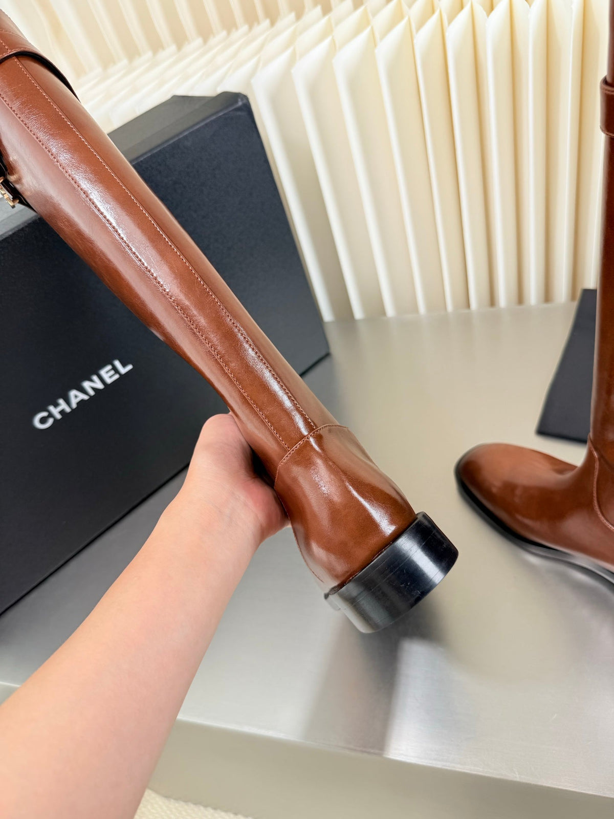 Chanel 2026 Turnlock CC Knee High Boots Leather 123414