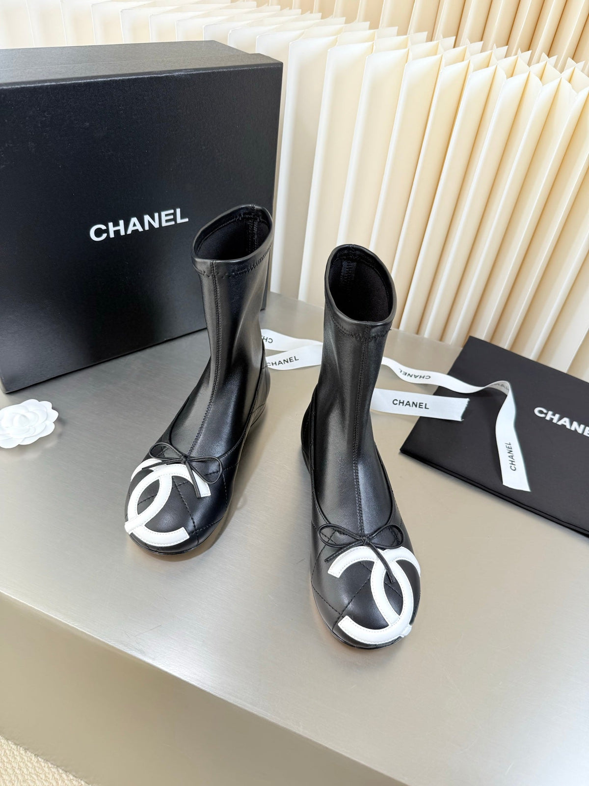 Chanel 2026 Double C Toe Ankle Boots Suede Leather 123420