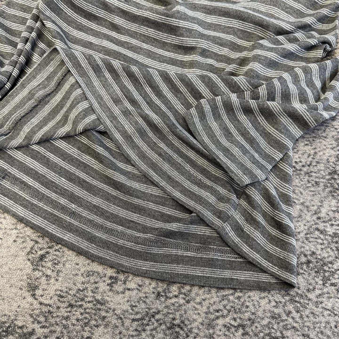 Miumiu 2026 Striped Dress Gray Cotton 420106