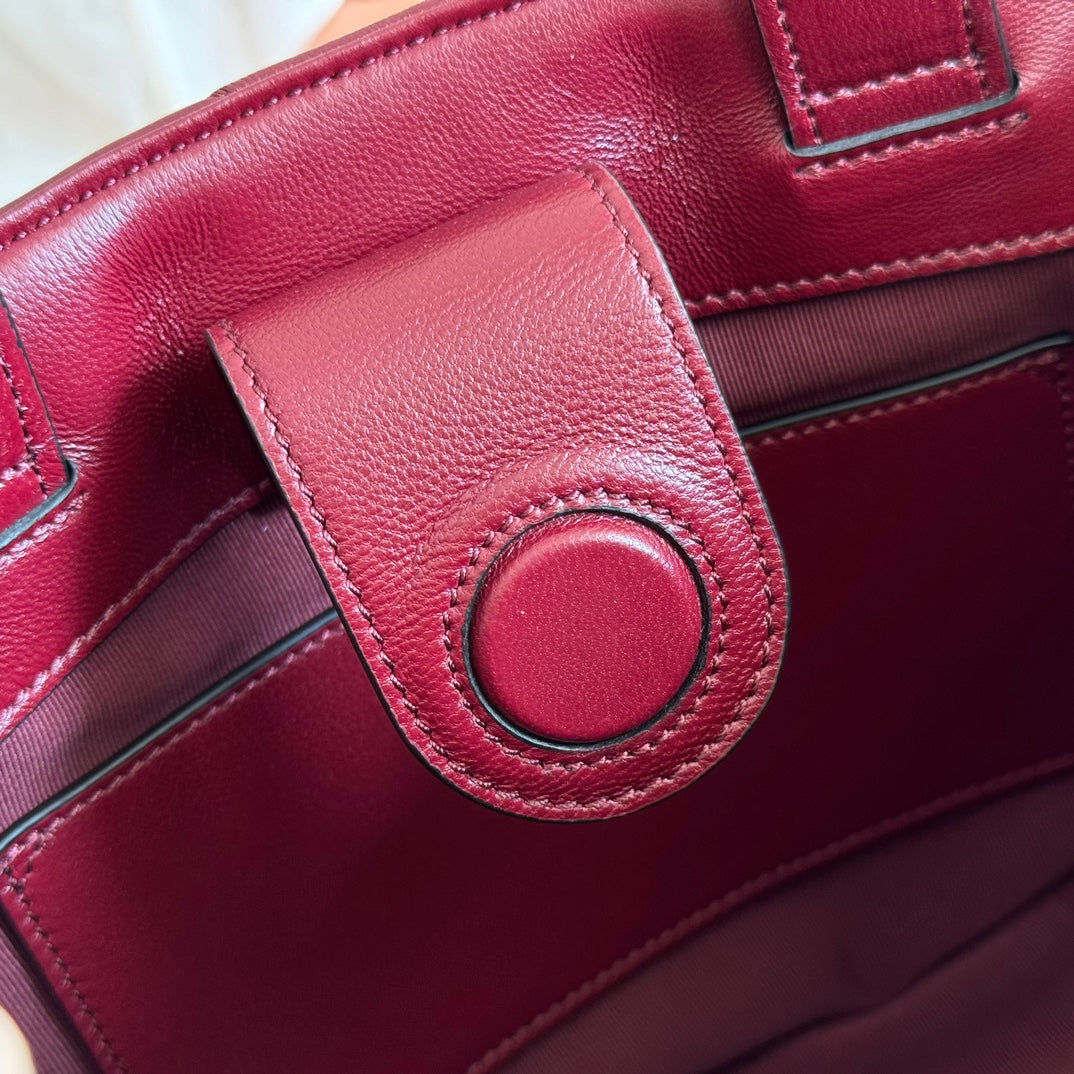 GG 2025 Marmont Tote Bag 29cm Rosso Ancora Red Sheepskin 273627