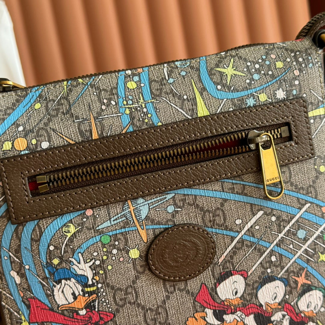 Gucci 2025 x Disney Donald Duck Bag Multicolor Cowhide Canvas 273592