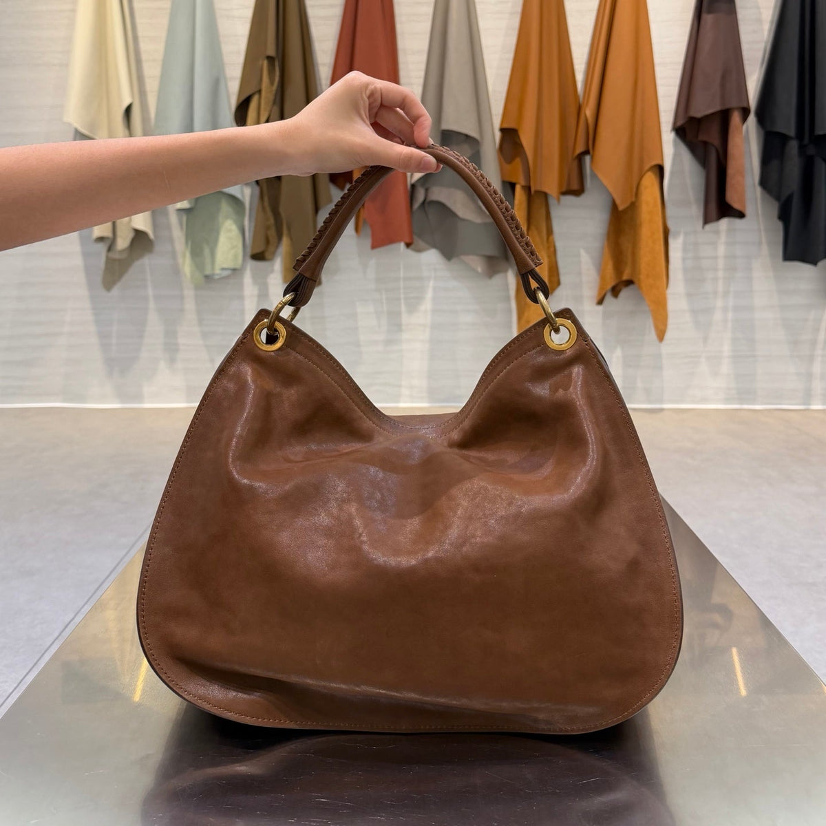 MiuMiu 2026 Rendez-vous Bag 40cm Brown Leather