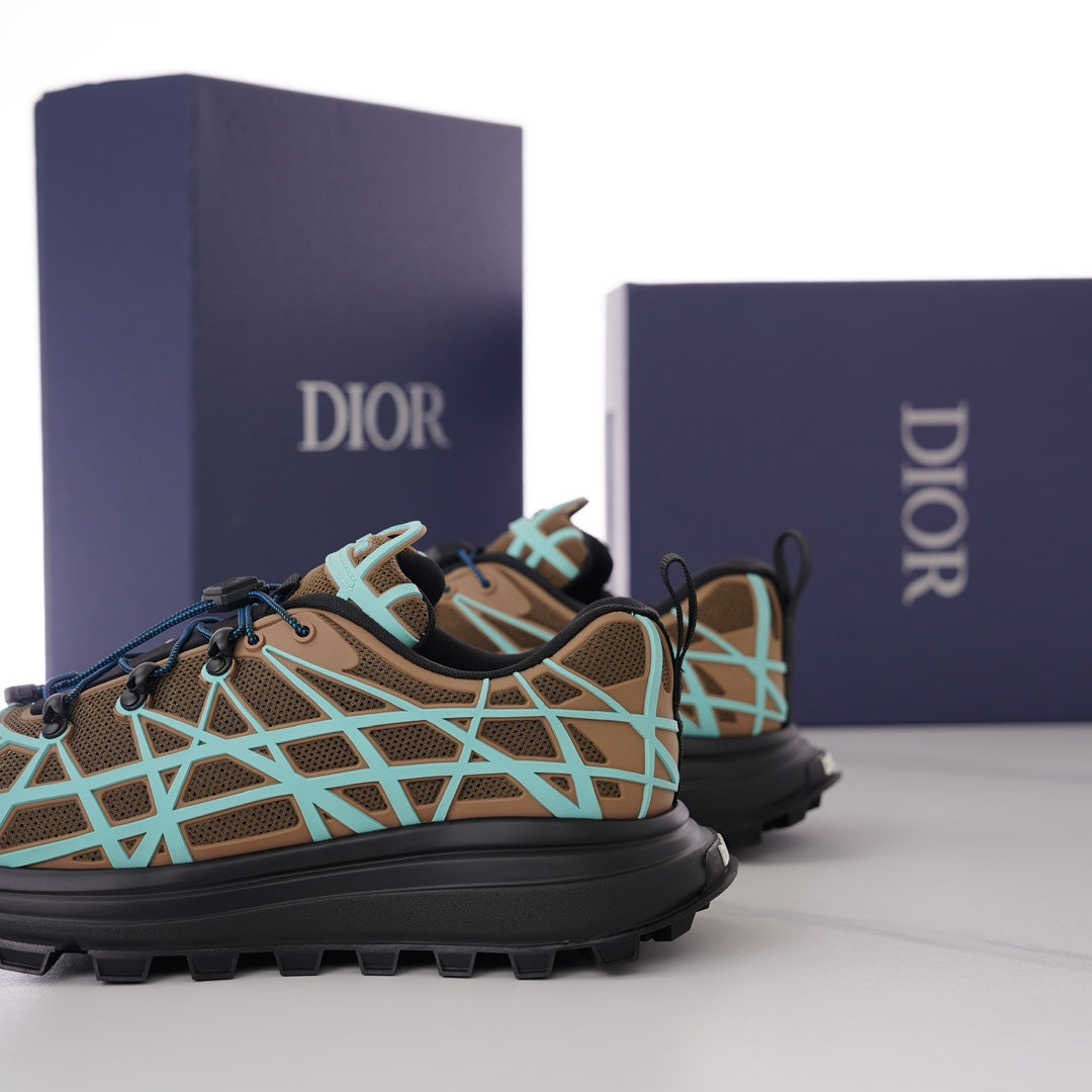 CD B31 SNEAKER BROWN AND MINT MESH FABRIC