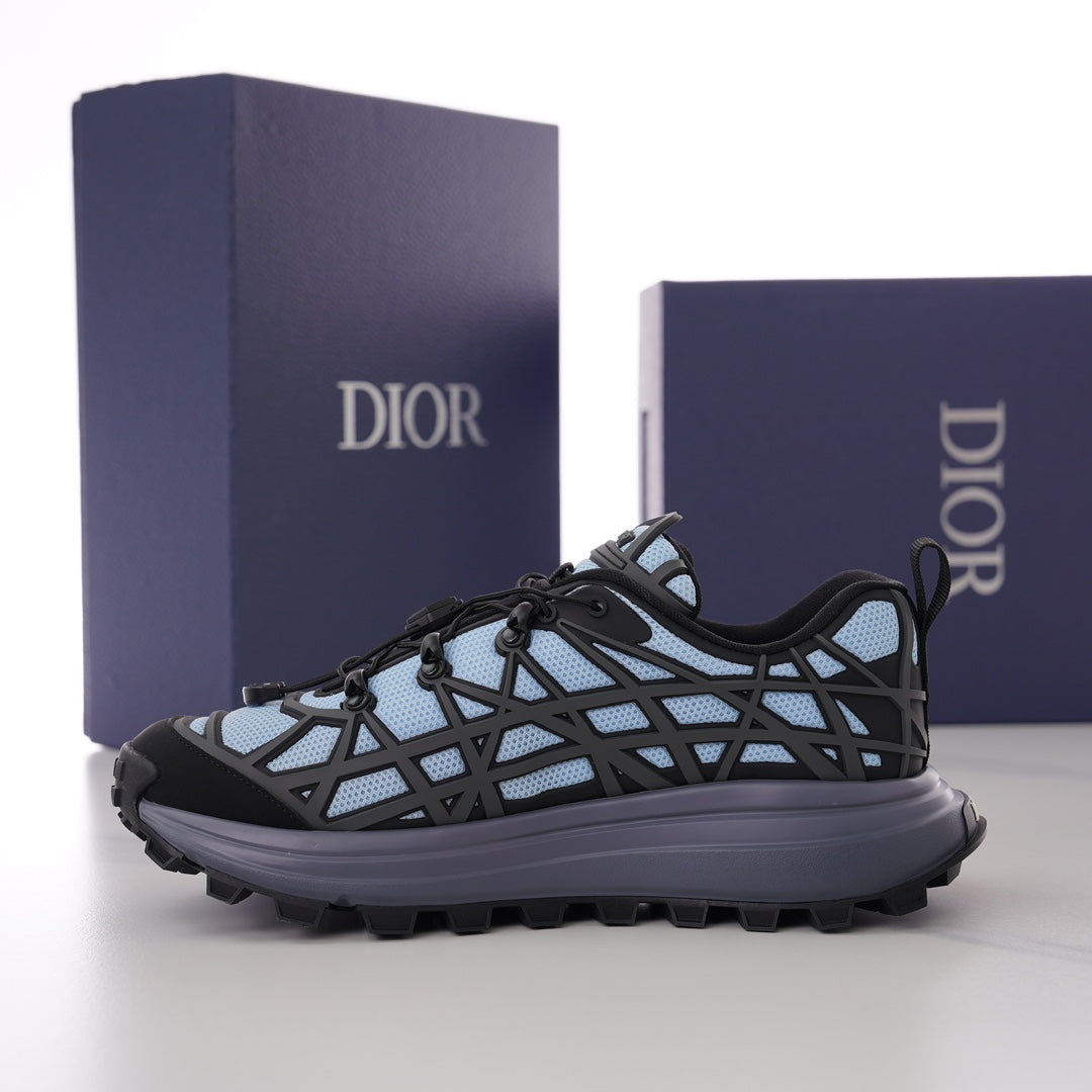 CD B31 SNEAKER BLACK AND CERULEAN MESH FABRIC