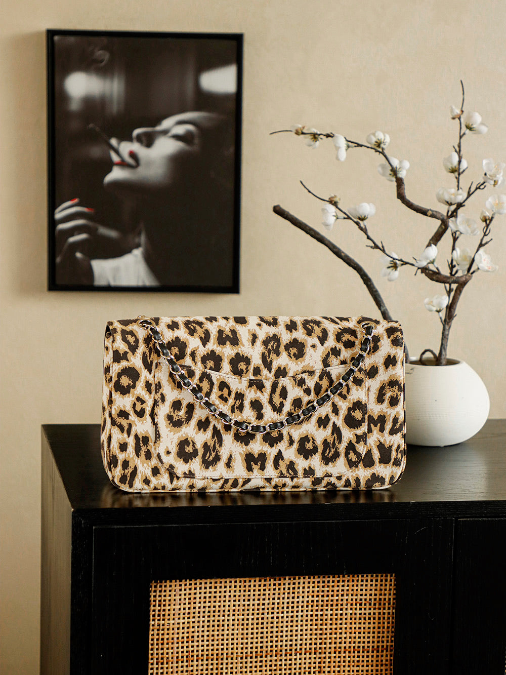 Chanel 2026 Flap Bag 33cm Leopard Calfskin 339085